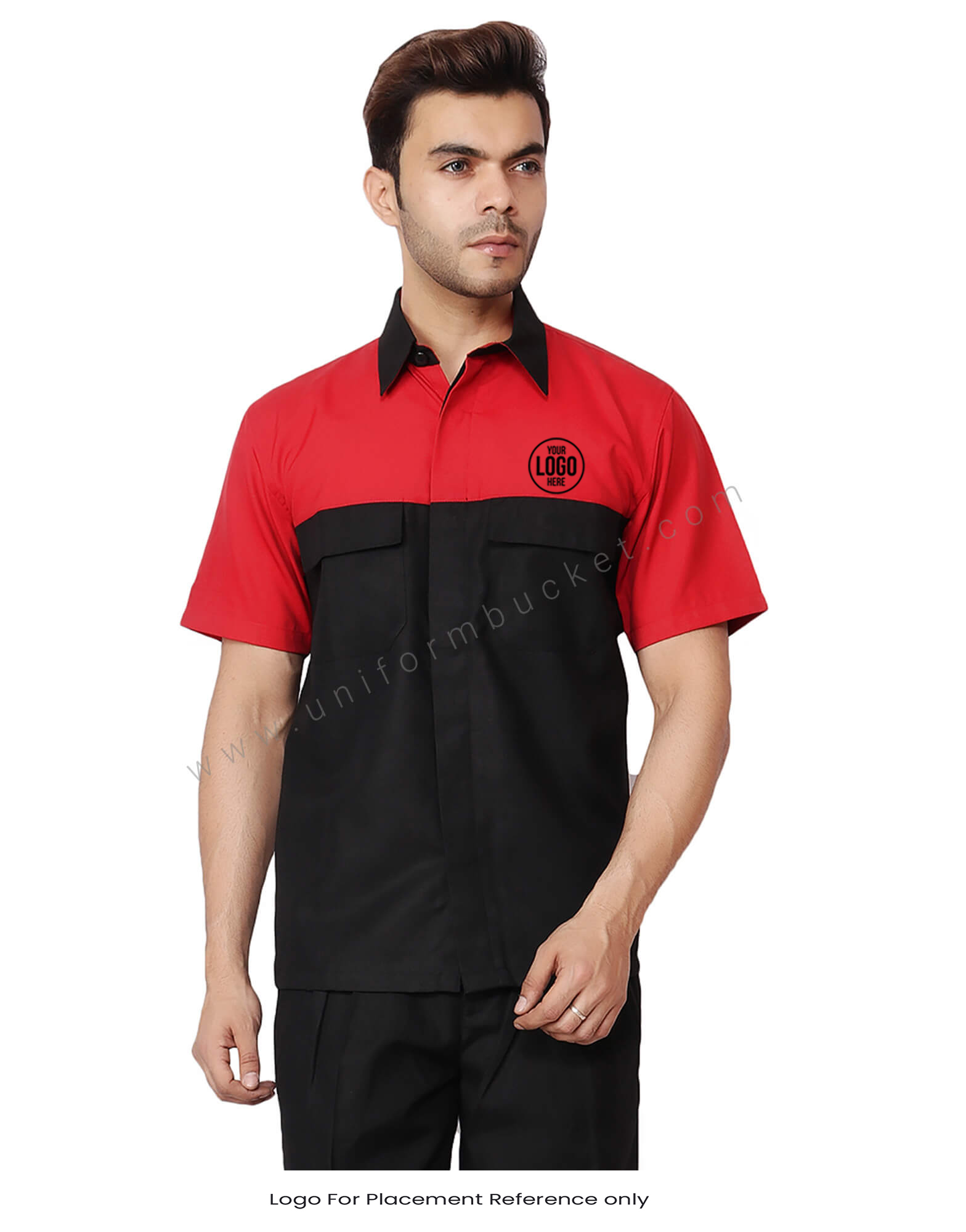 Red And Black Stylish Work Wear Shirt thumbnail 4