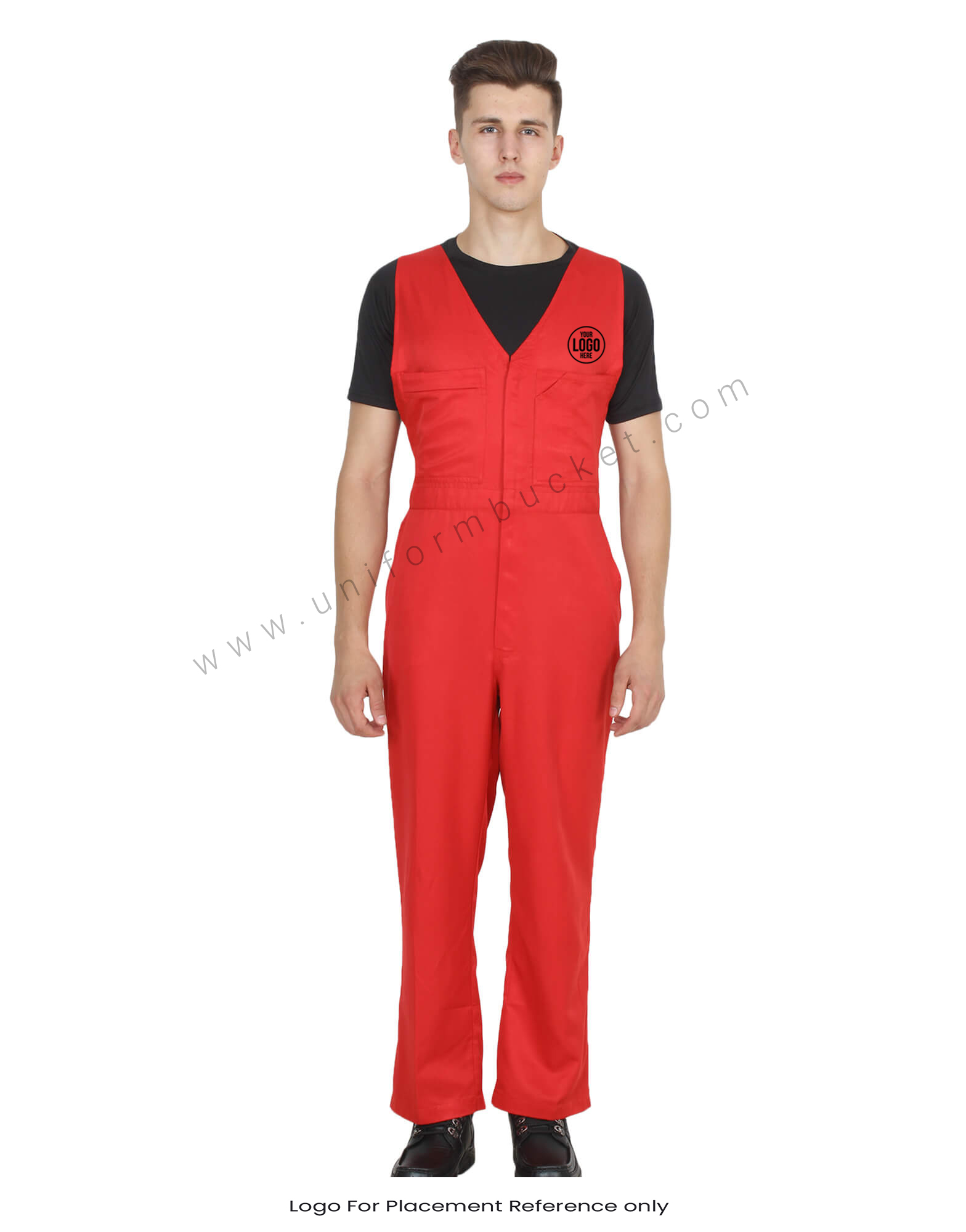 V-Neck Red Bib Overall thumbnail 4
