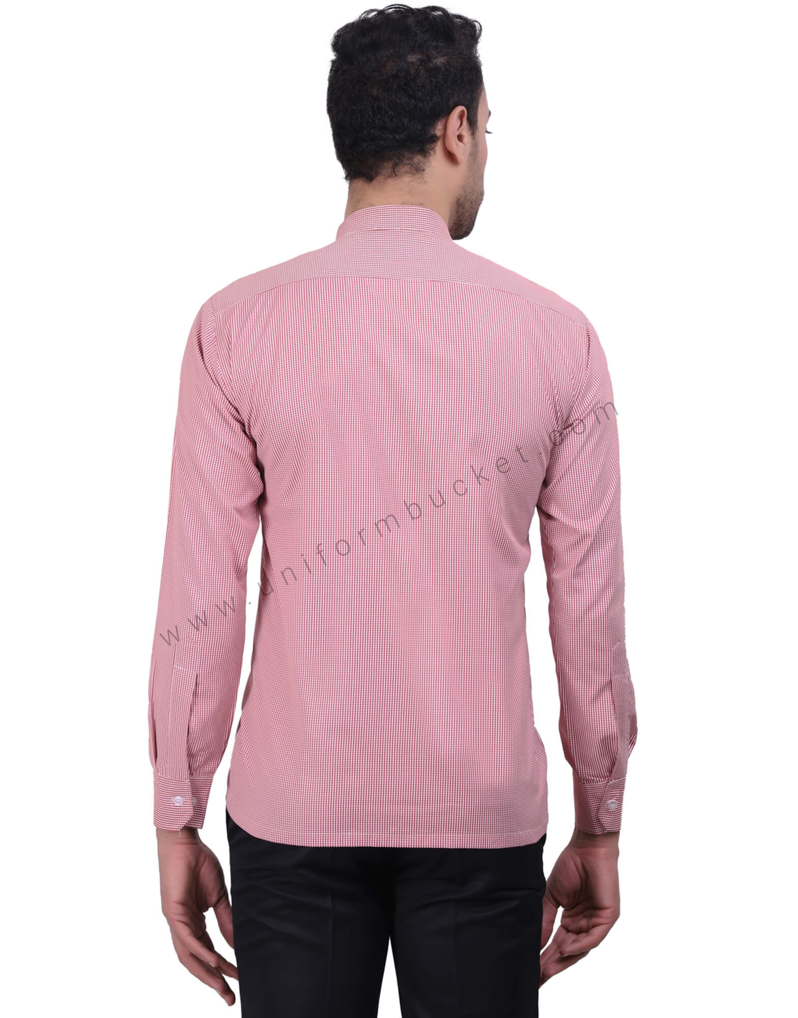 Shepherd Check Band Collar Shirt thumbnail 2