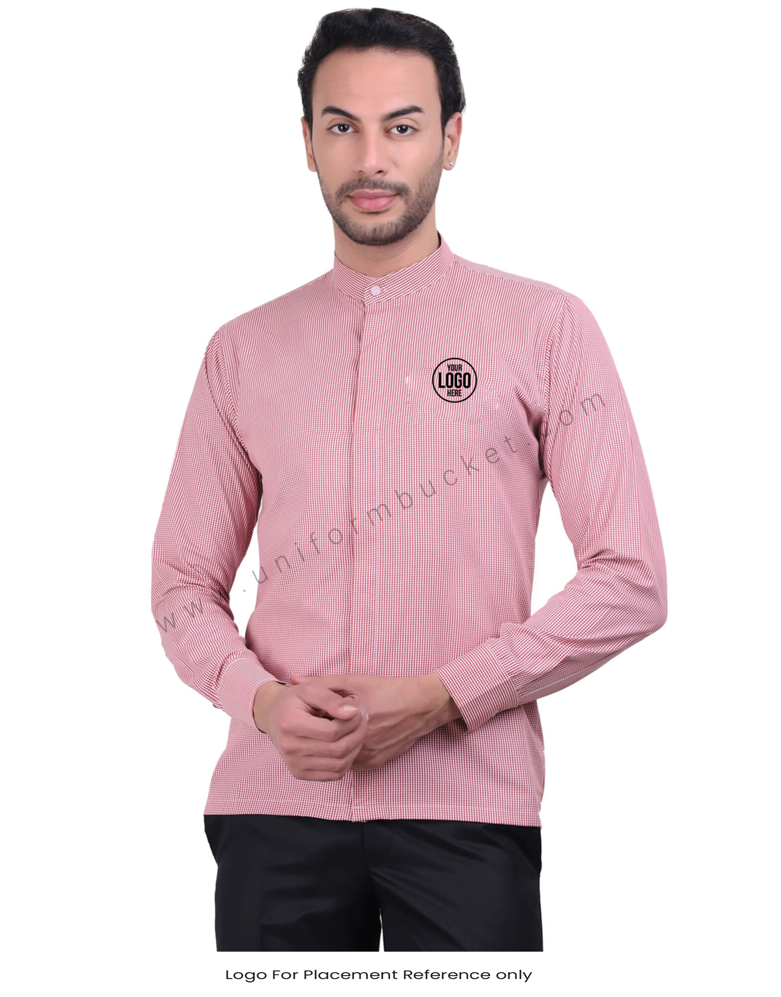 Shepherd Check Band Collar Shirt thumbnail 4