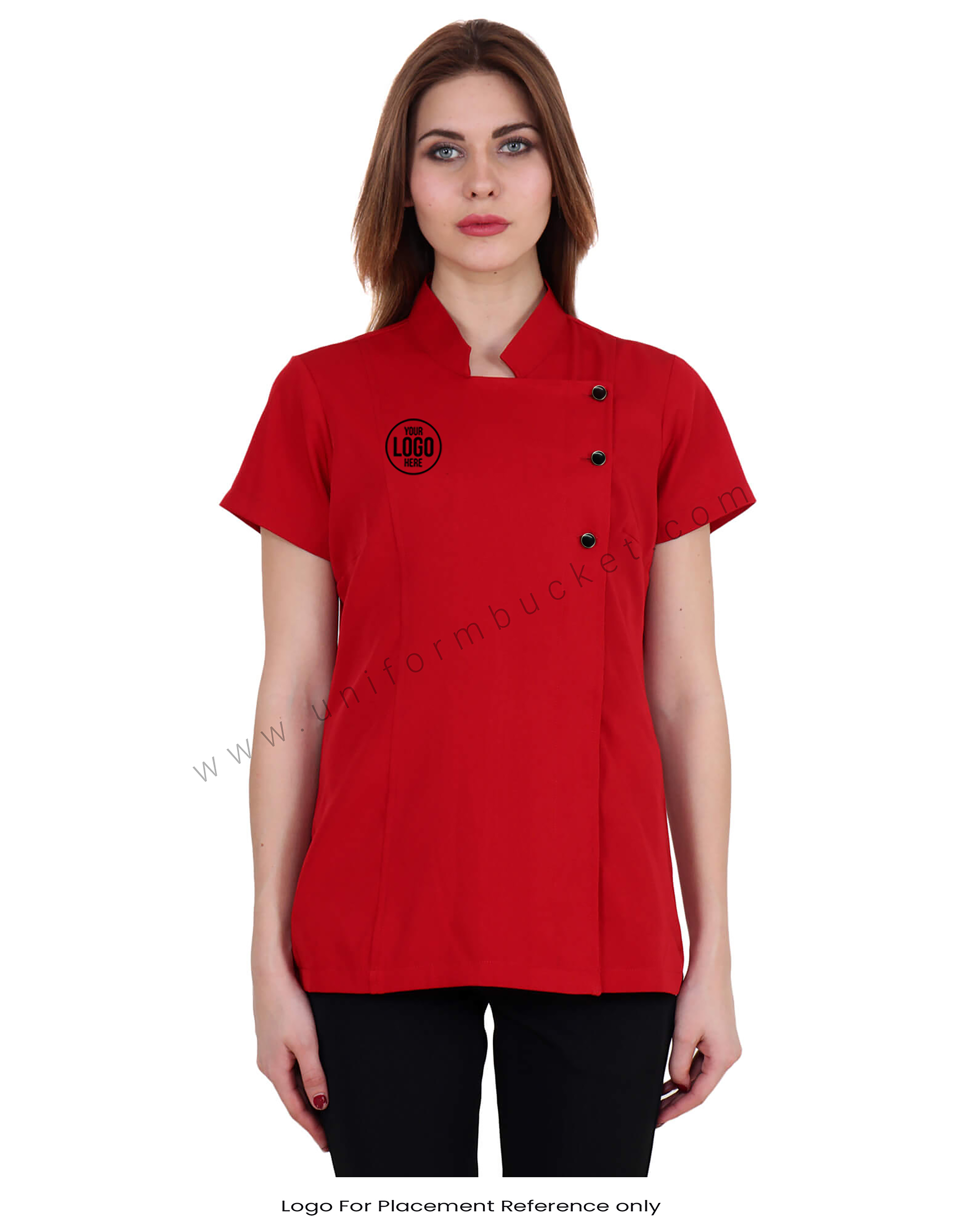 Red Tunic With Side Button Opening thumbnail 4