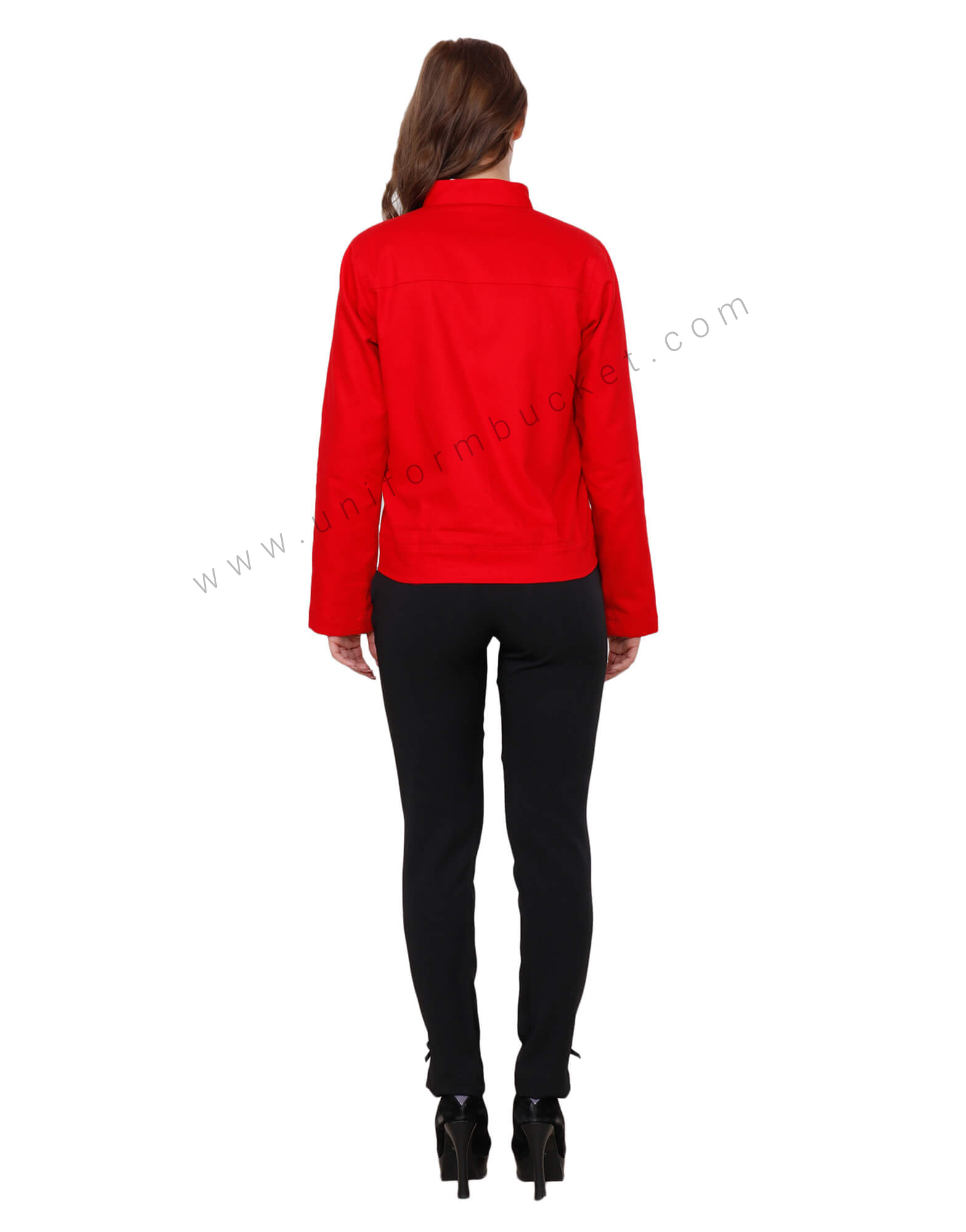 Red Stylish Jacket For Women thumbnail 3