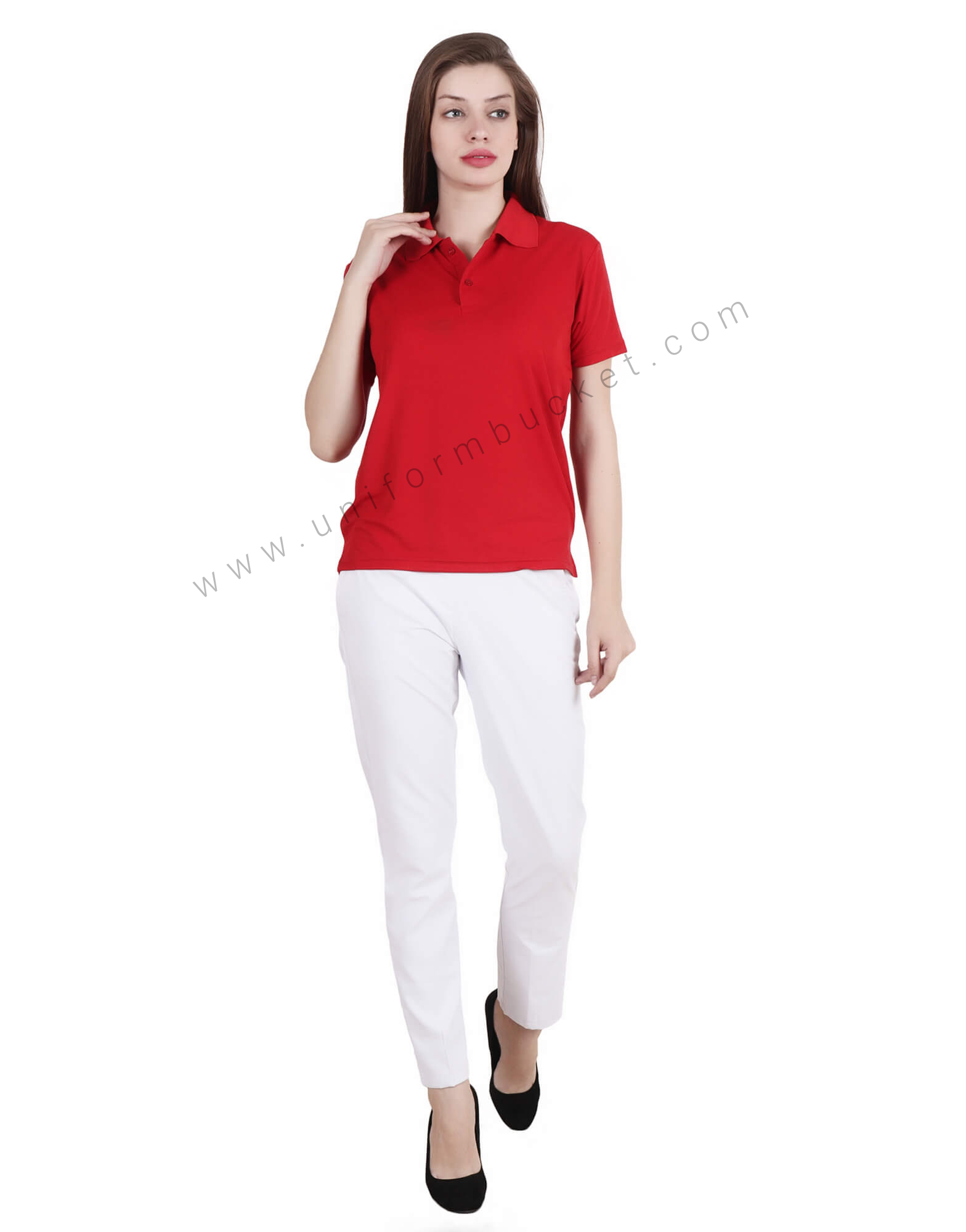 Red Uniform Polo T- Shirt thumbnail 3