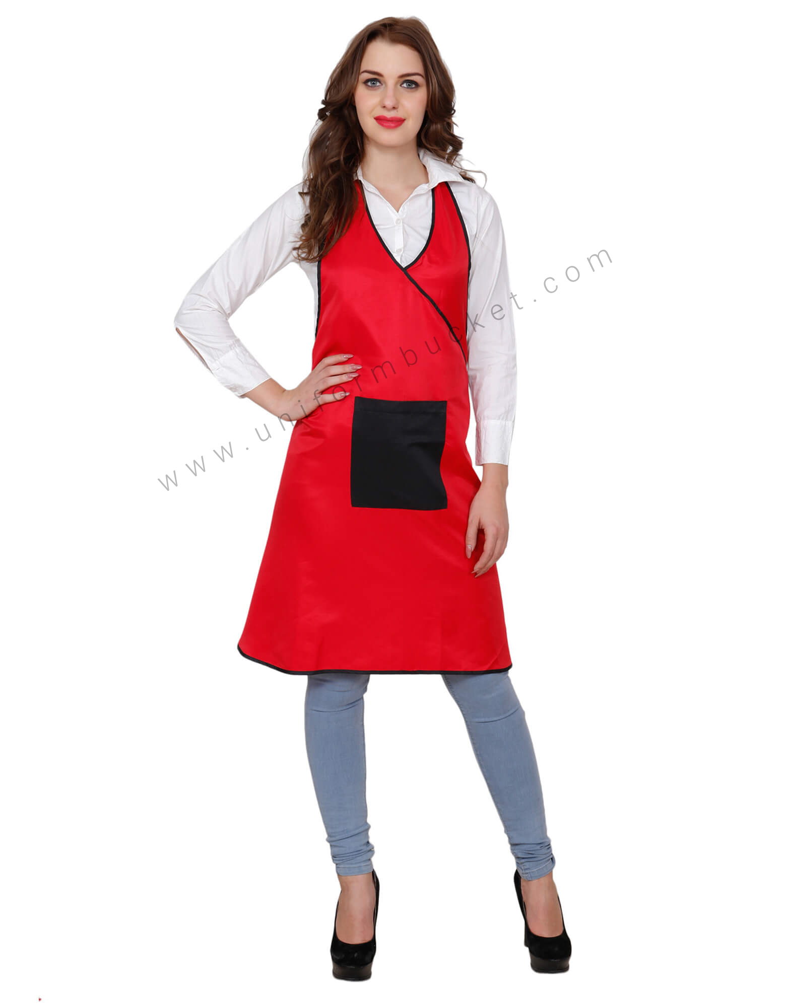 Crossover Tuxedo Red Apron view 1