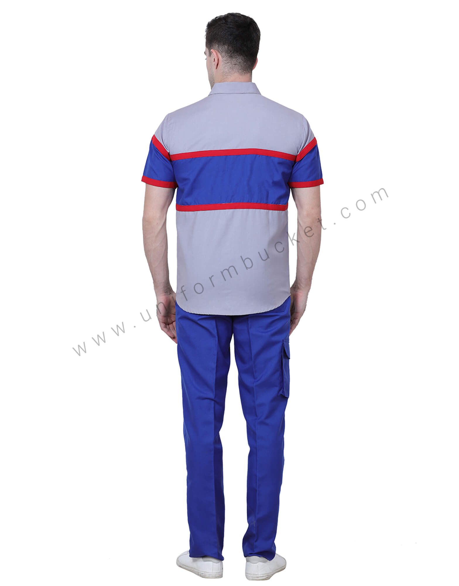 Royal Blue Trousers With Functional Pockets thumbnail 4