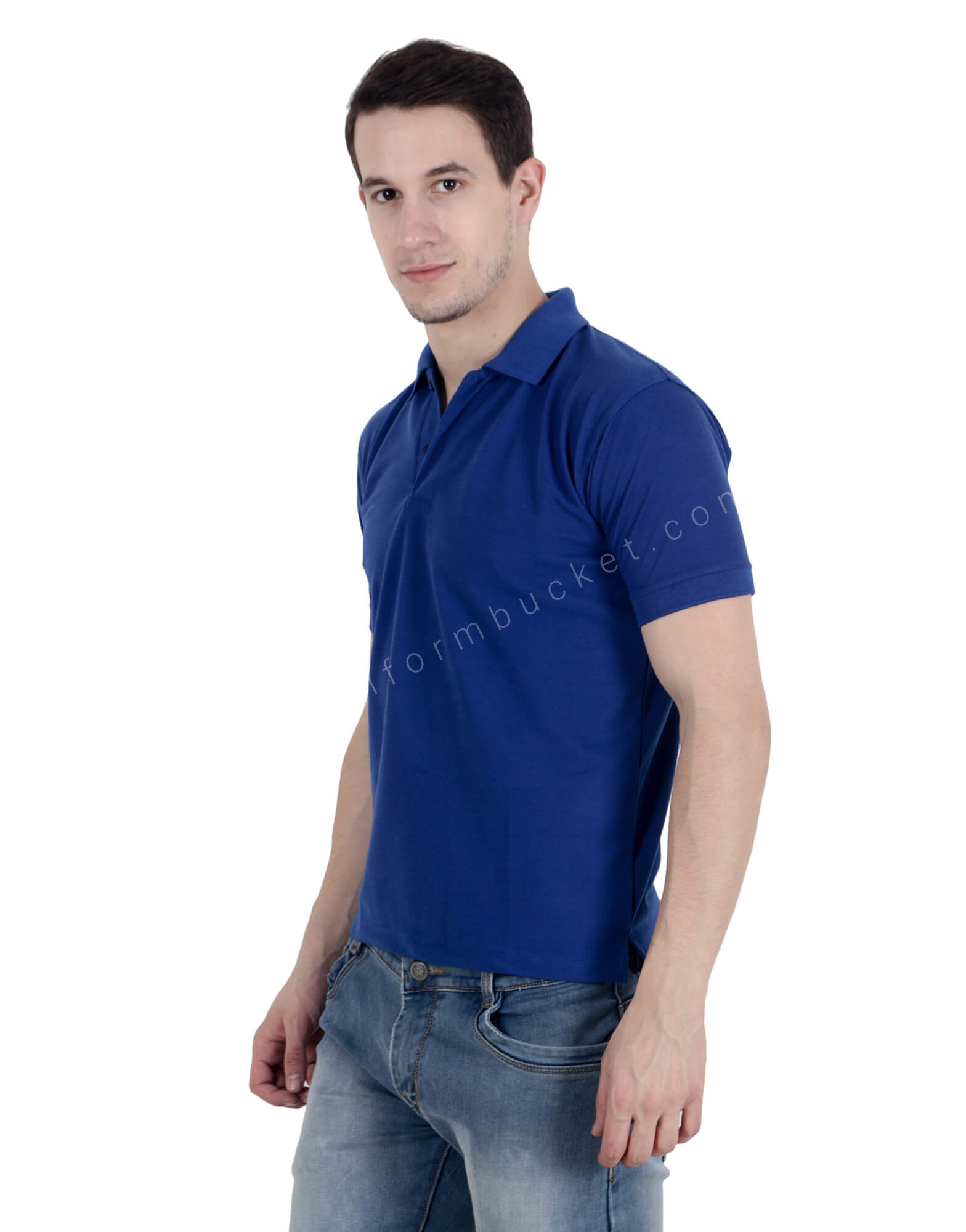 Royal Blue Uniform Polo T- Shirt view 1