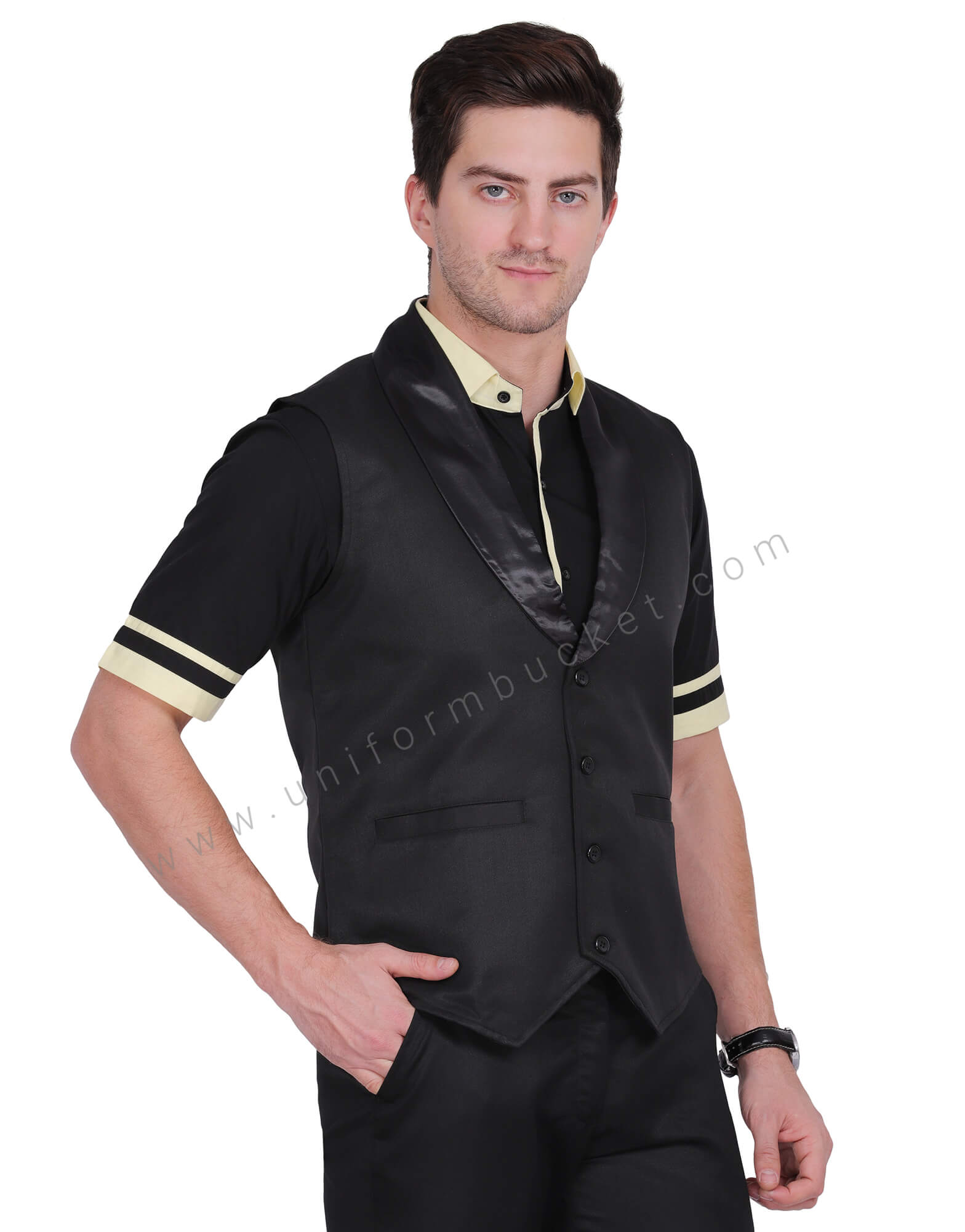 Shawl Collar men Vest Coat thumbnail 3