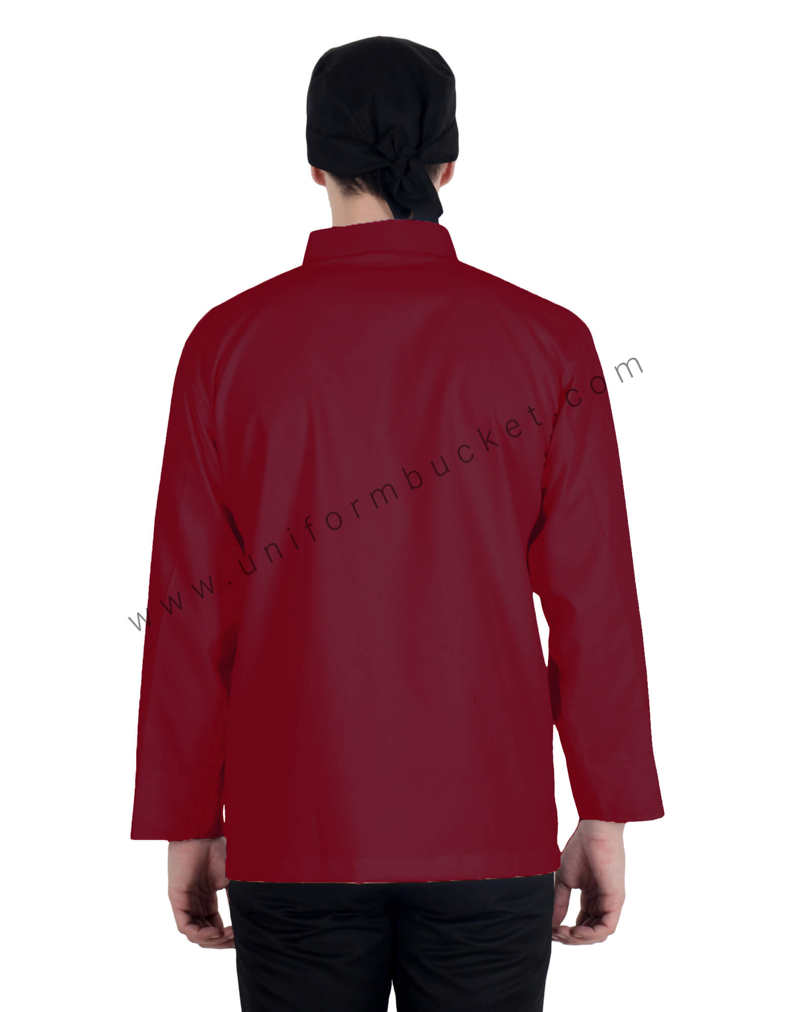 Side Opening Maroon Chef Coat thumbnail 3