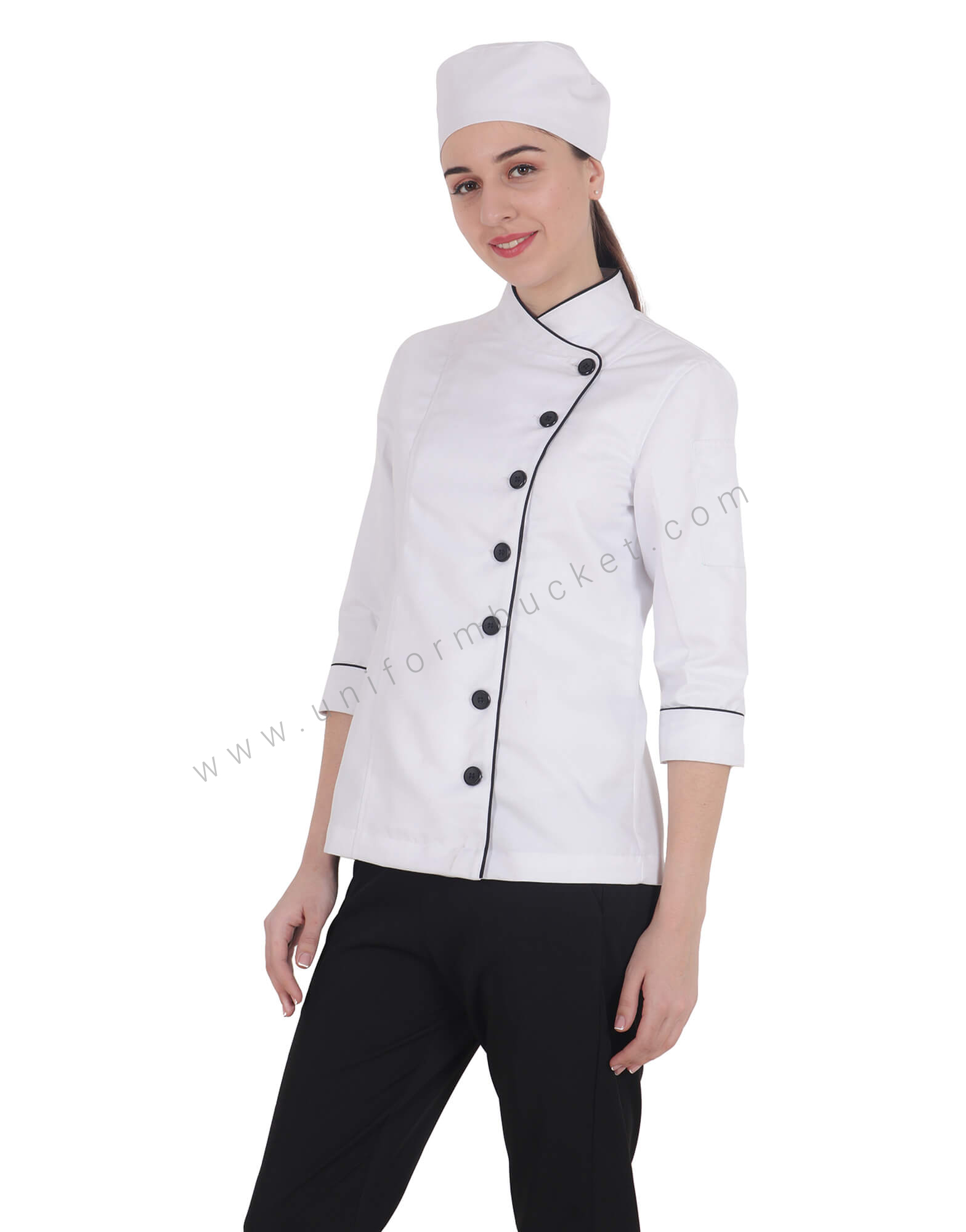 Single Breasted Chef Coat For Women view 1