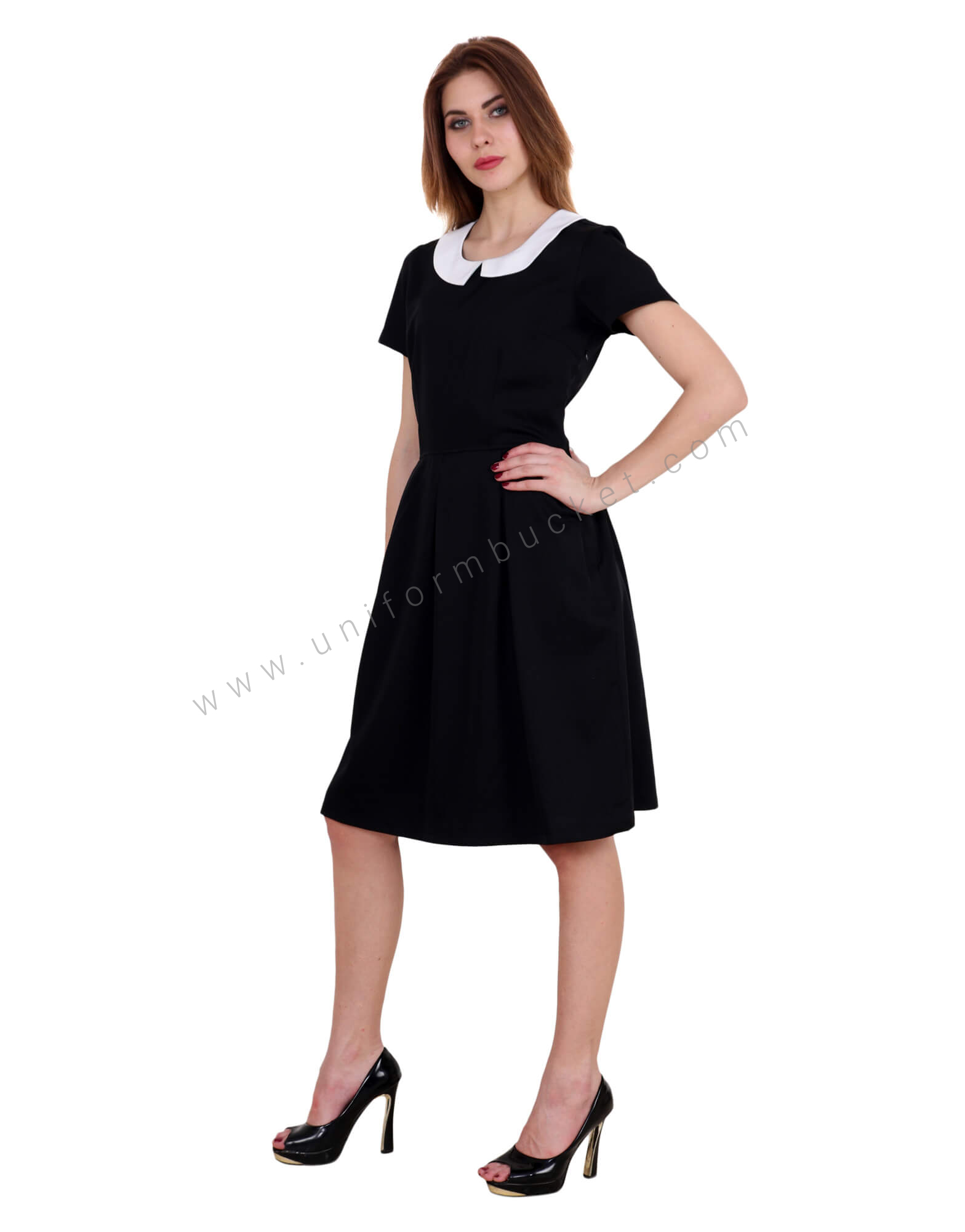Polo Dress With Peter Pan Collar view 1
