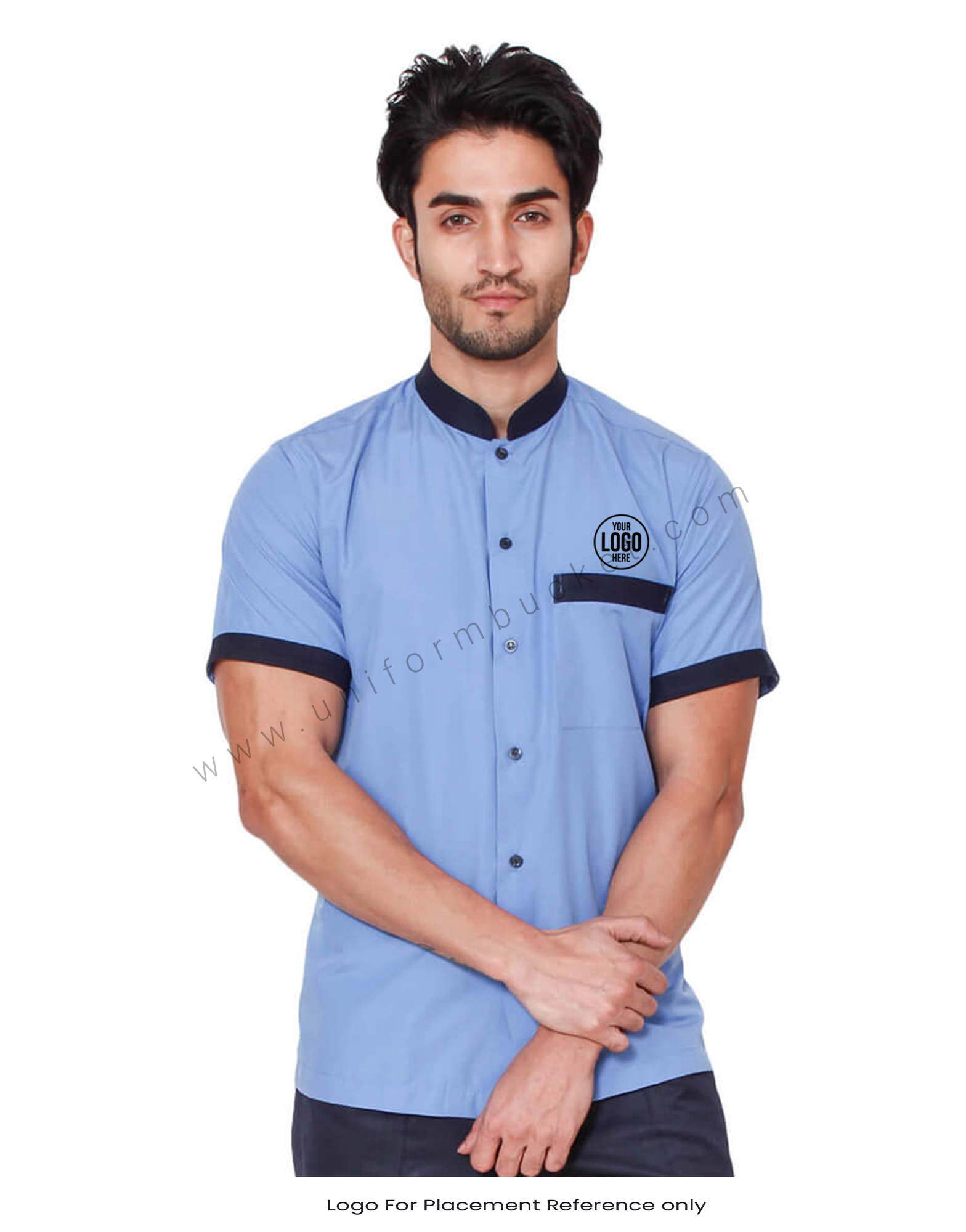 Iceberg Blue With Navy Blue Trimmings view 1