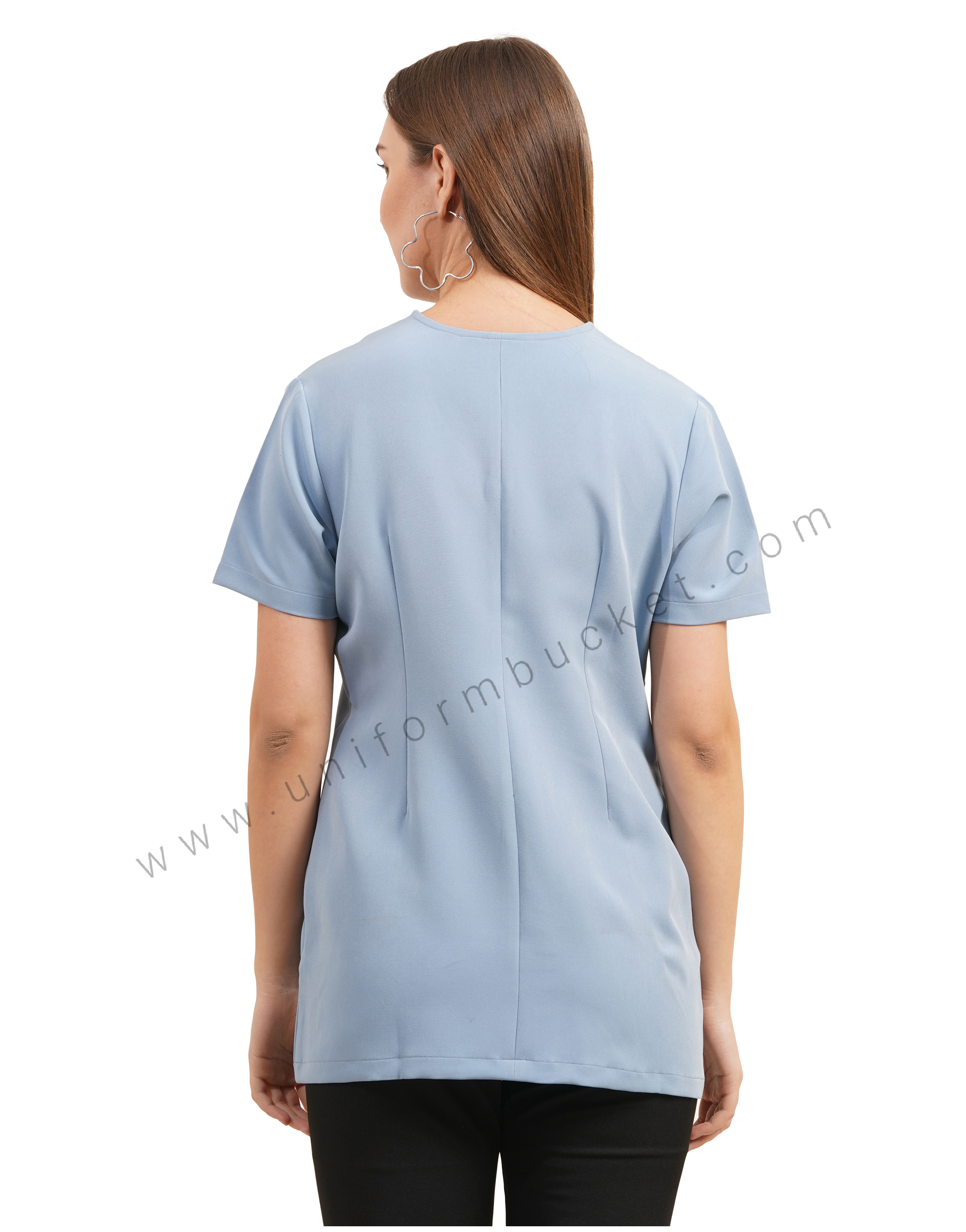 Sky Blue Zip - Front Slit Tunic thumbnail 5