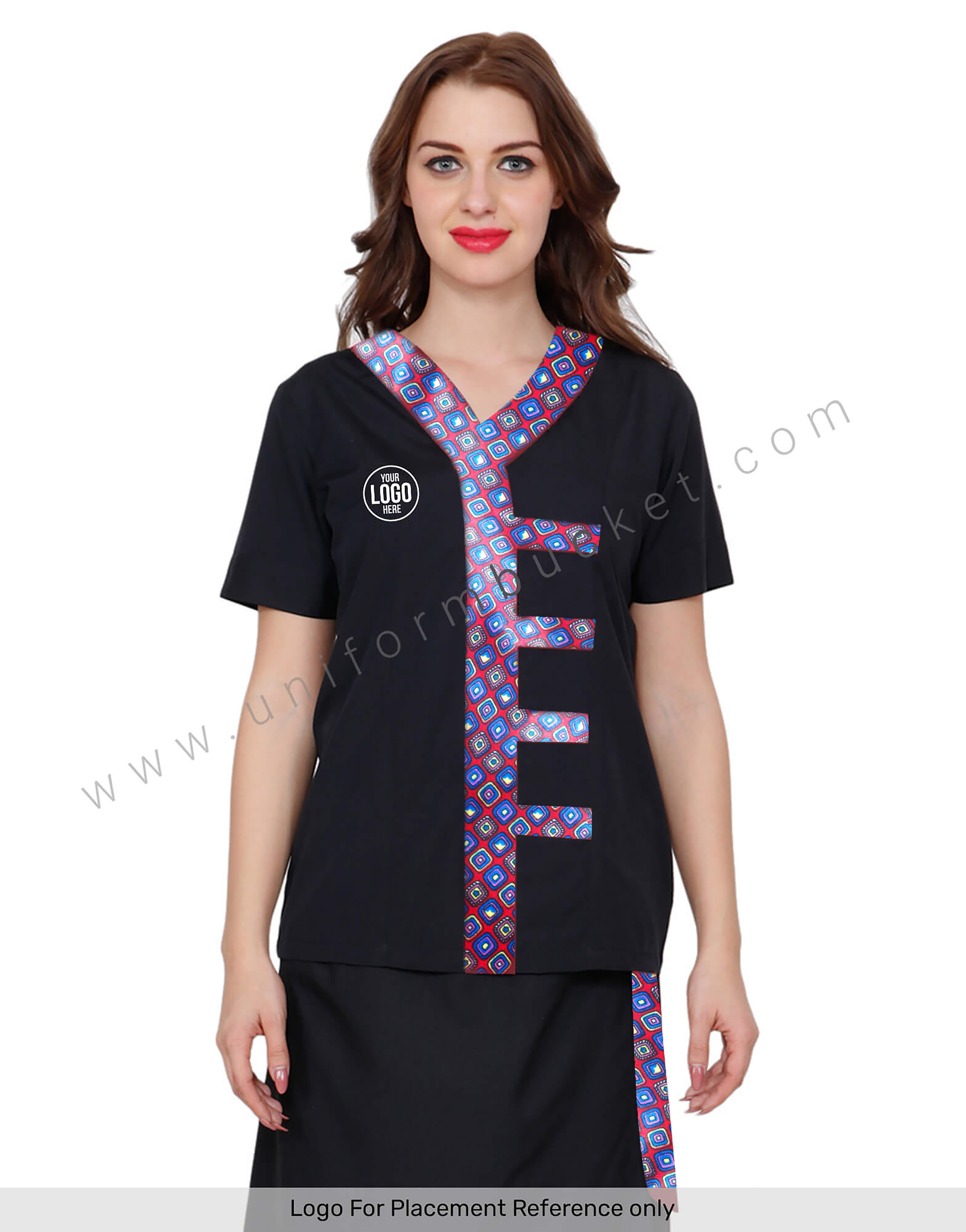 Spa & Salon Black Top With Back zip thumbnail 3