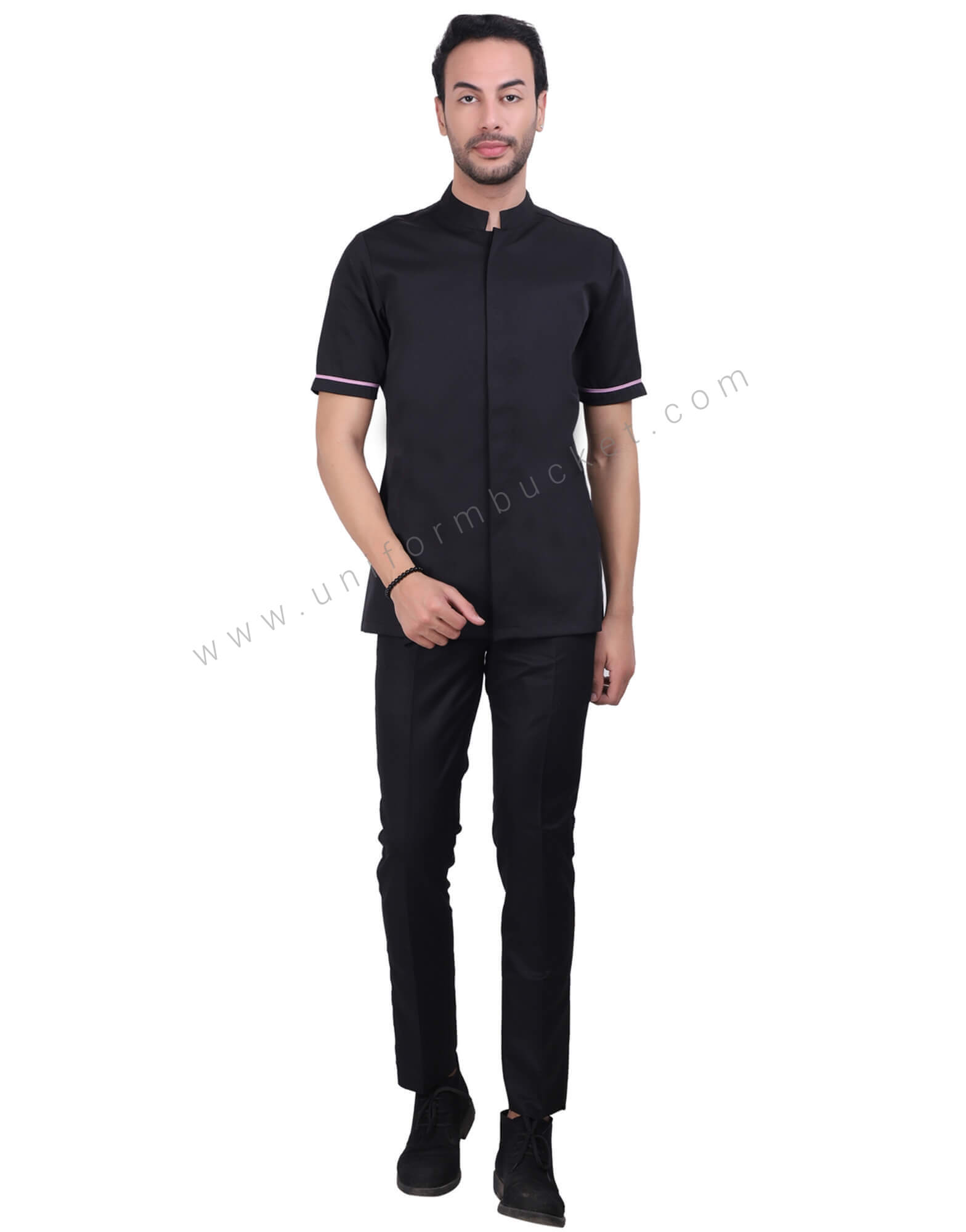 Stylish Black Shirt With Pink Highlights thumbnail 2