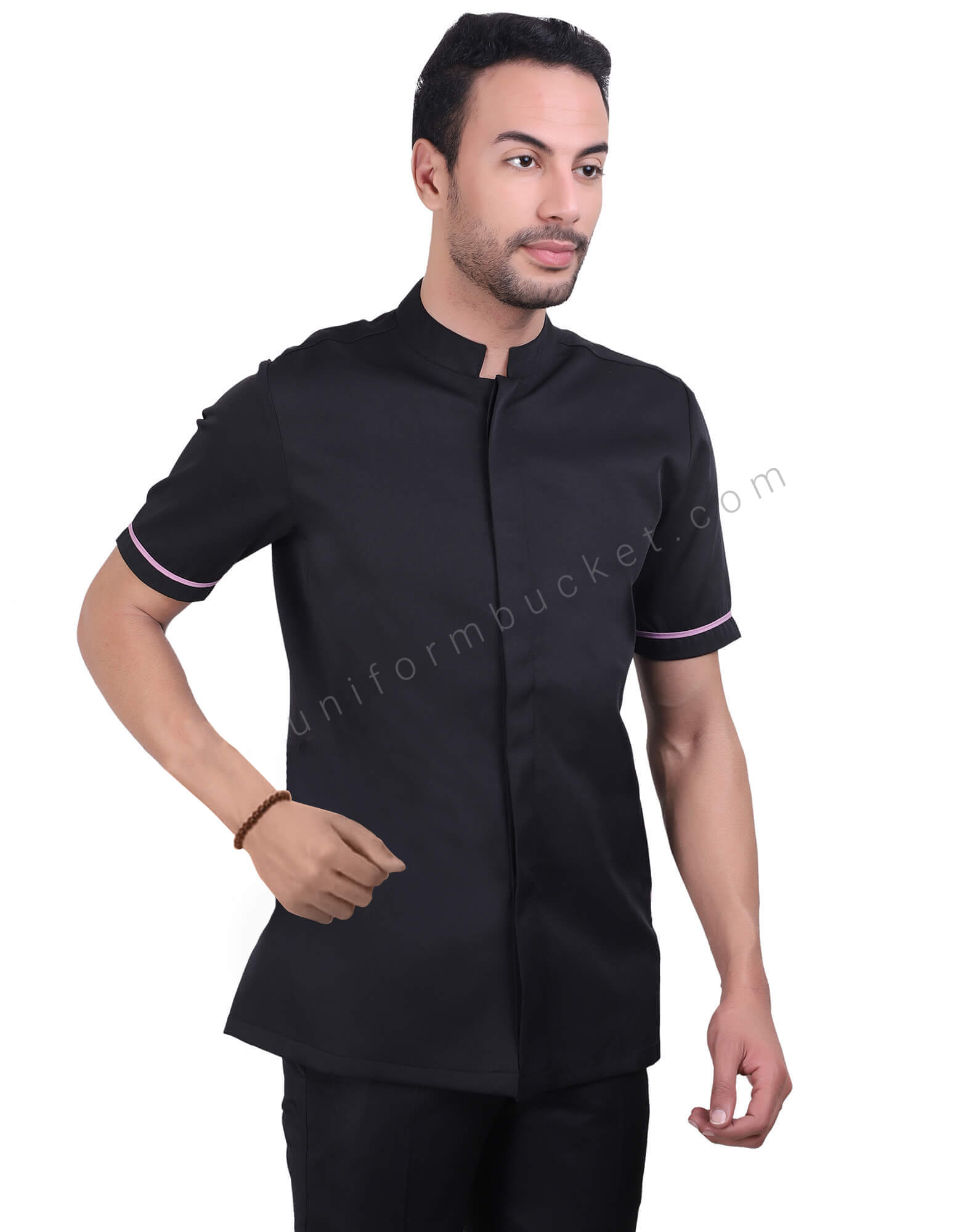 Stylish Black Shirt With Pink Highlights thumbnail 3