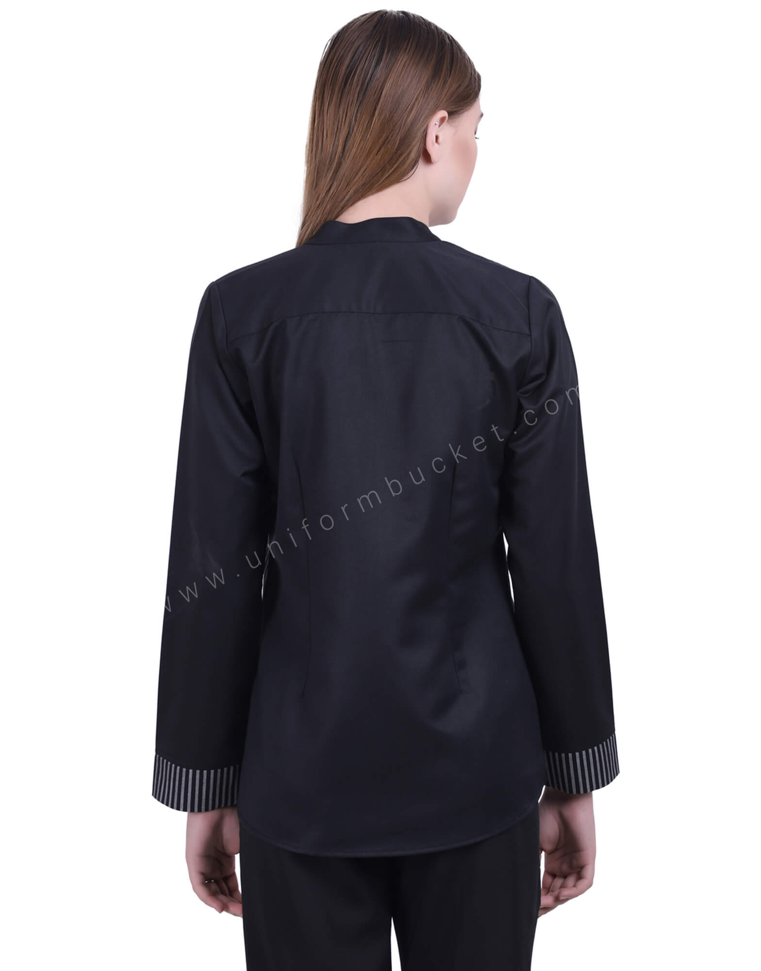 Stylish Black Shirt With White Linings thumbnail 4