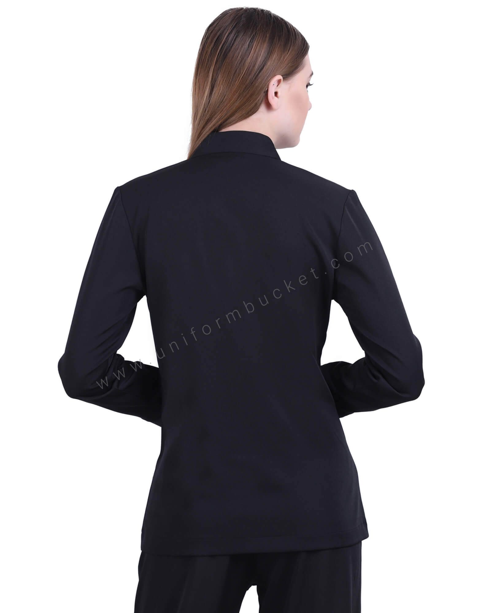Side Zipper Stylish Black Top thumbnail 3