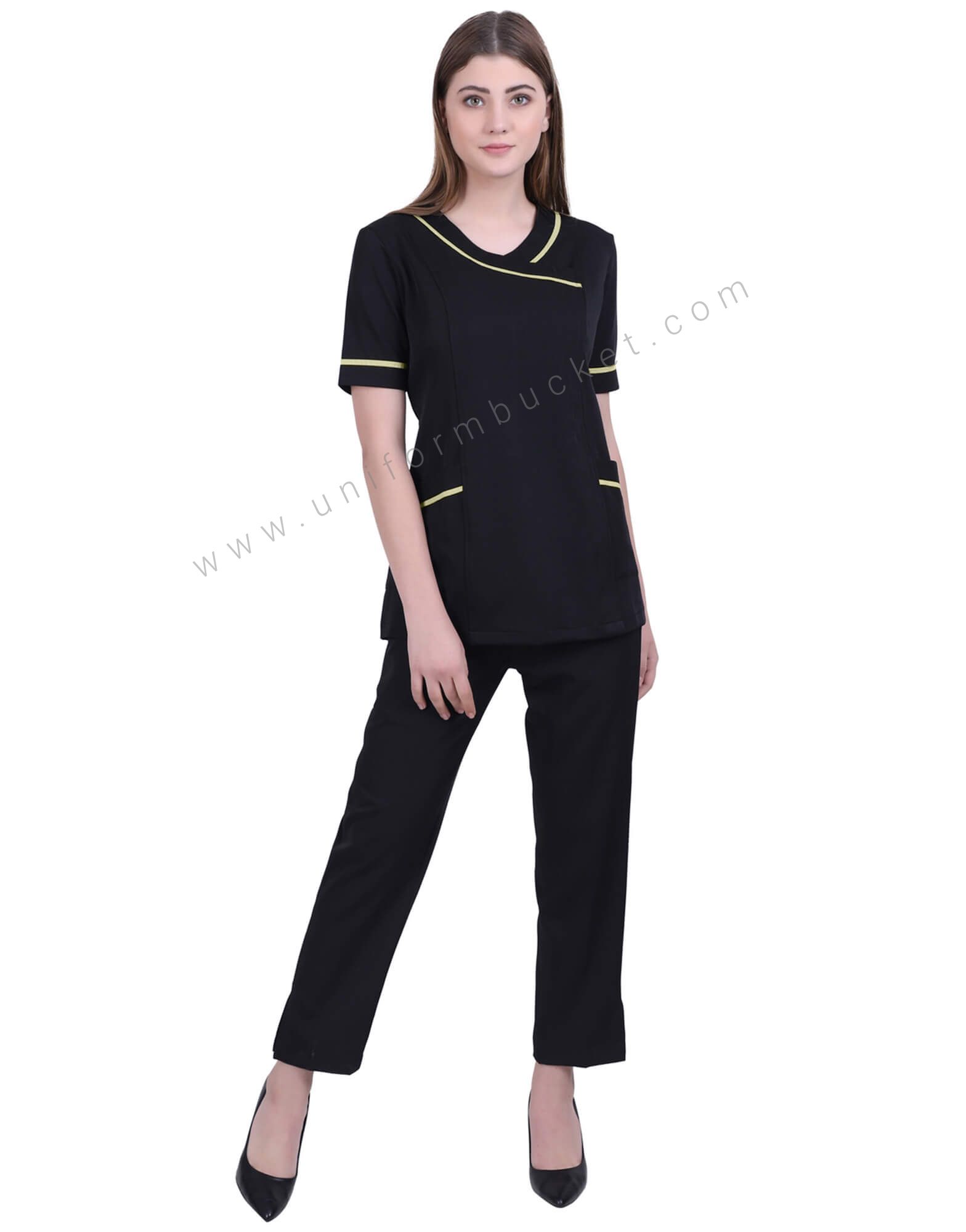 Stylish Black Tunic With Side Pockets thumbnail 2