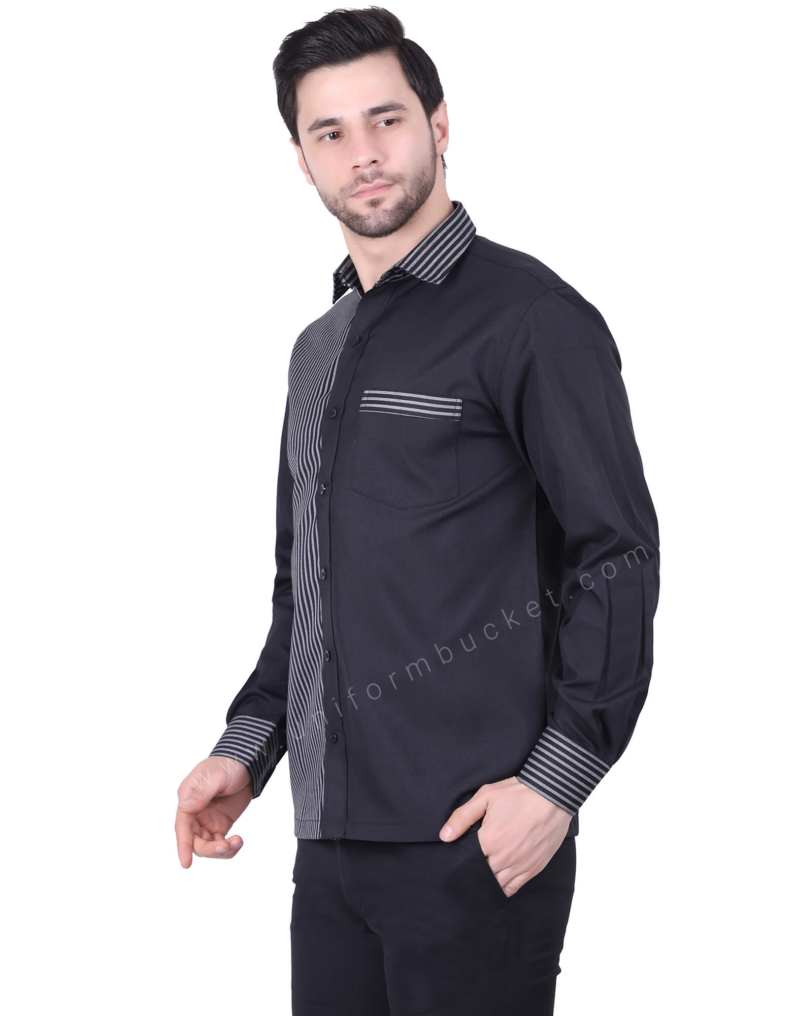 Black Shirt With Zebra Pattern thumbnail 2