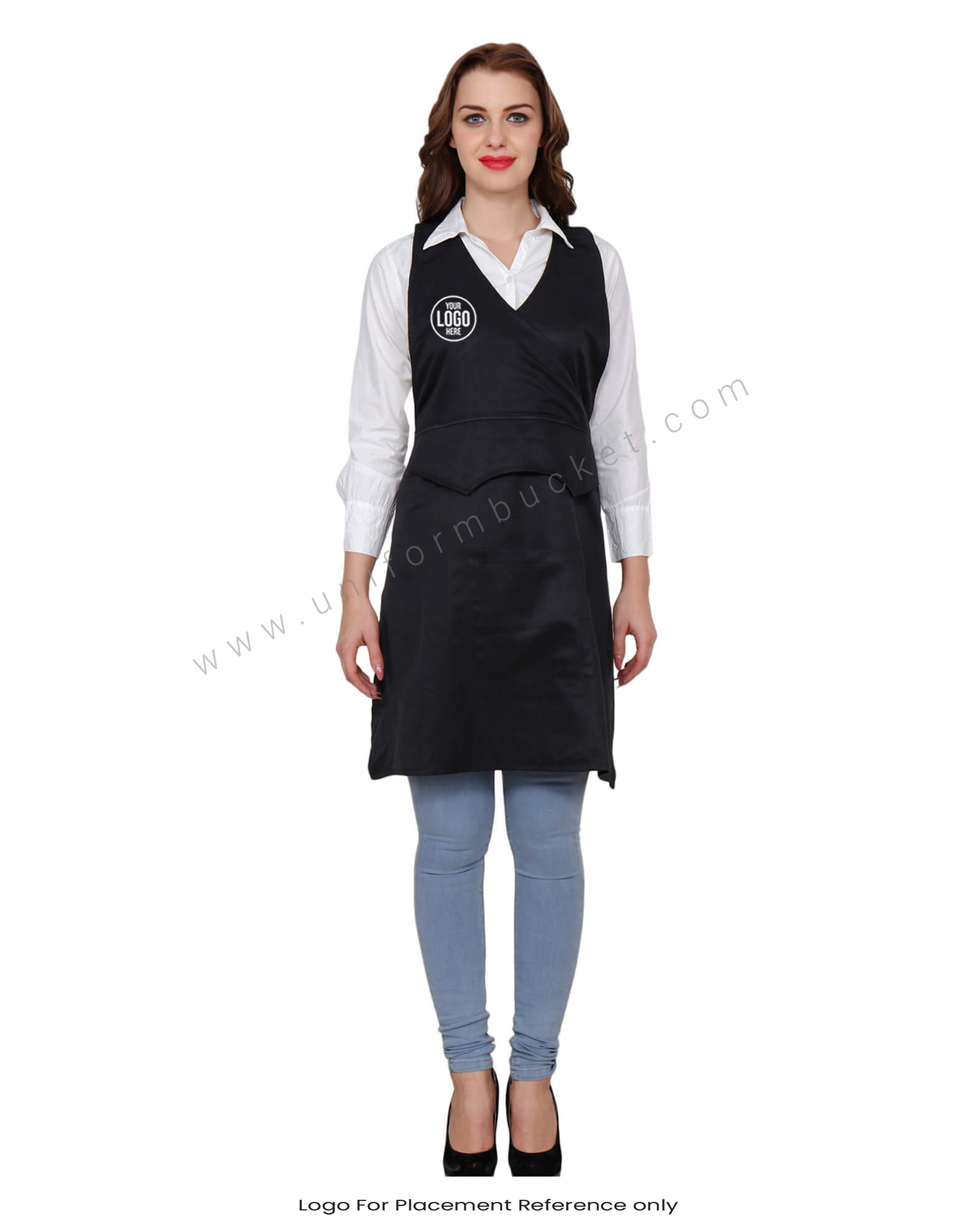 Crossover Bib Apron With Single Pocket thumbnail 4