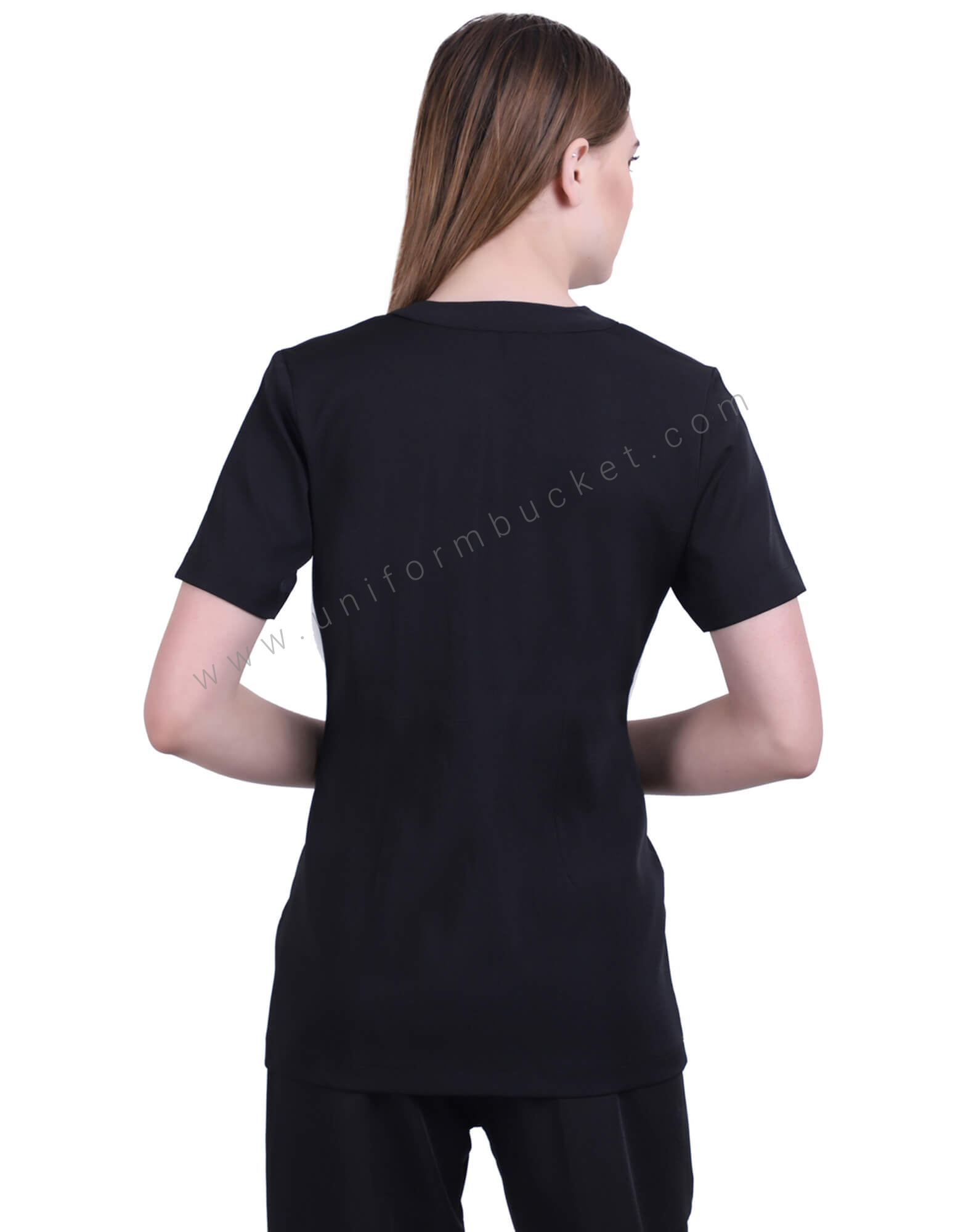 V Neck Crossover Black Tunic thumbnail 2