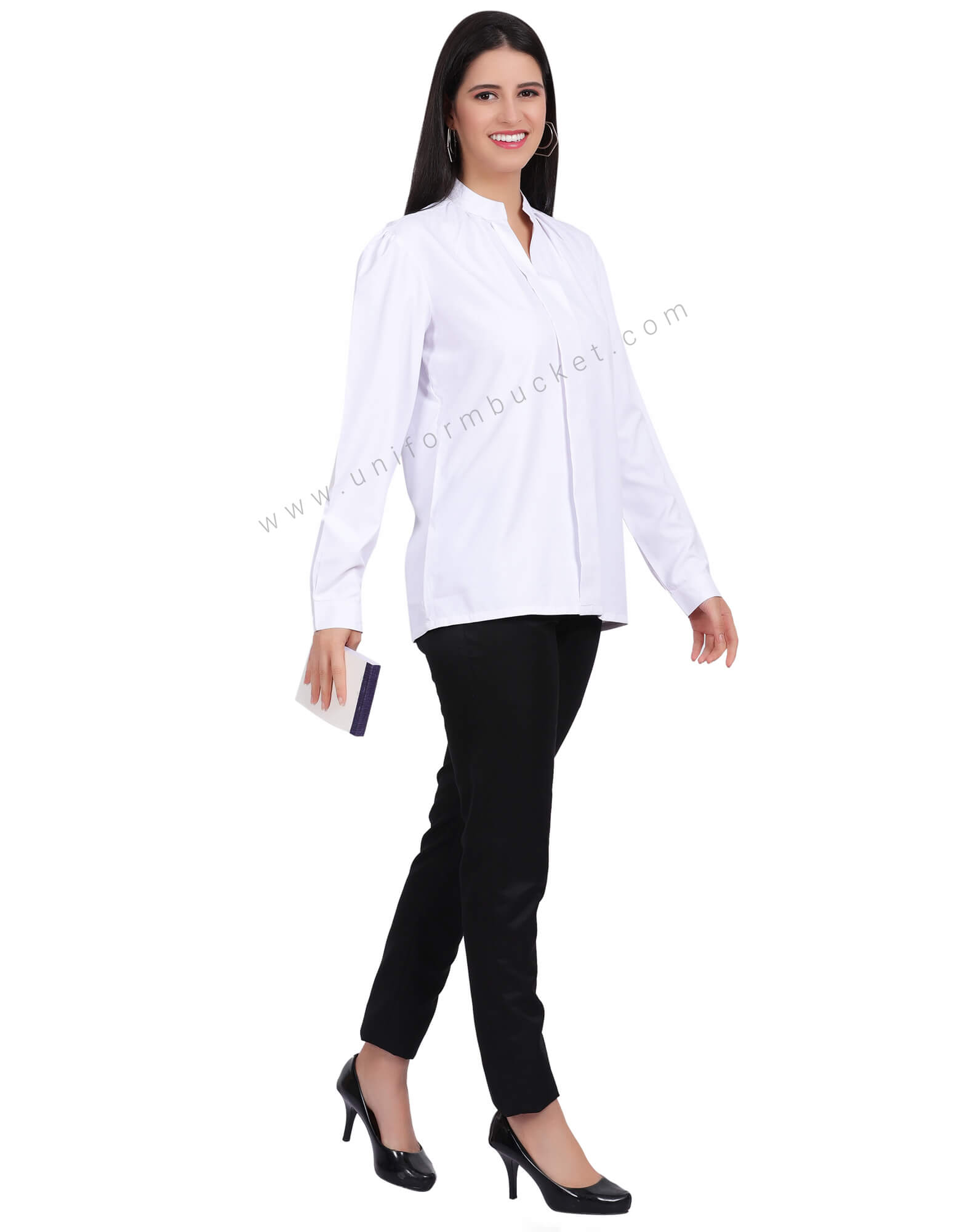 STYLISH V NECK TOP WITH FRONT SLIT thumbnail 3