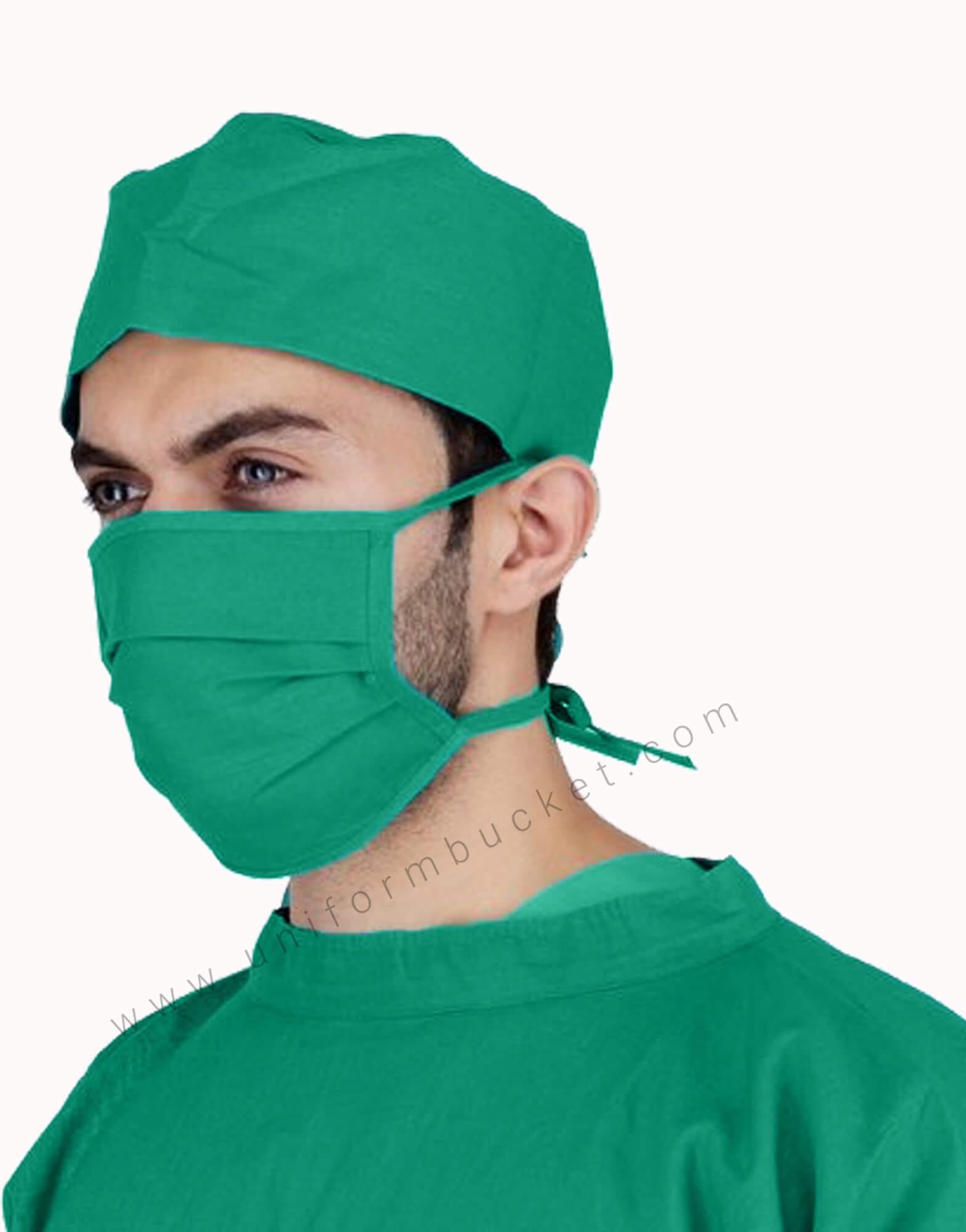 Surgical Green Mask And Bandana Cap Set thumbnail 2
