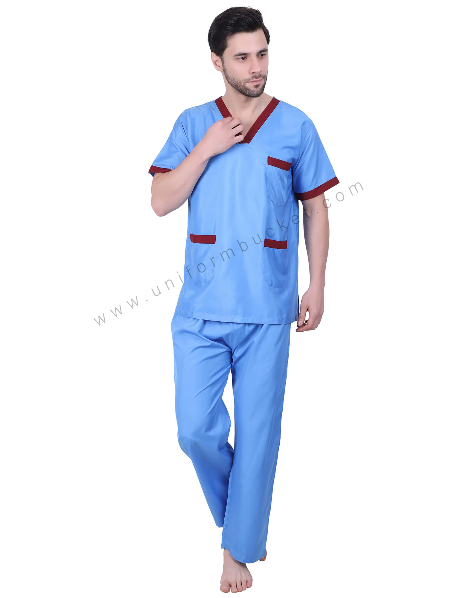 Blue Tunic With Patch Pockets view 1