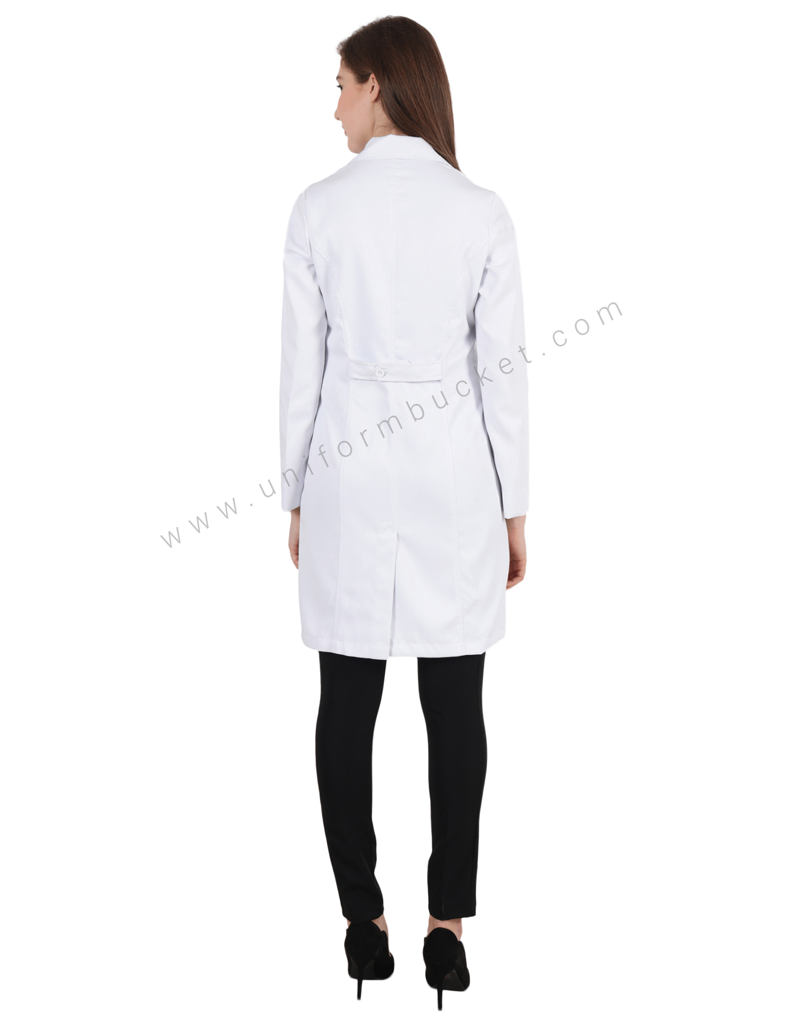 Full Sleeve Back Adjuster Lab Coat For Female thumbnail 4