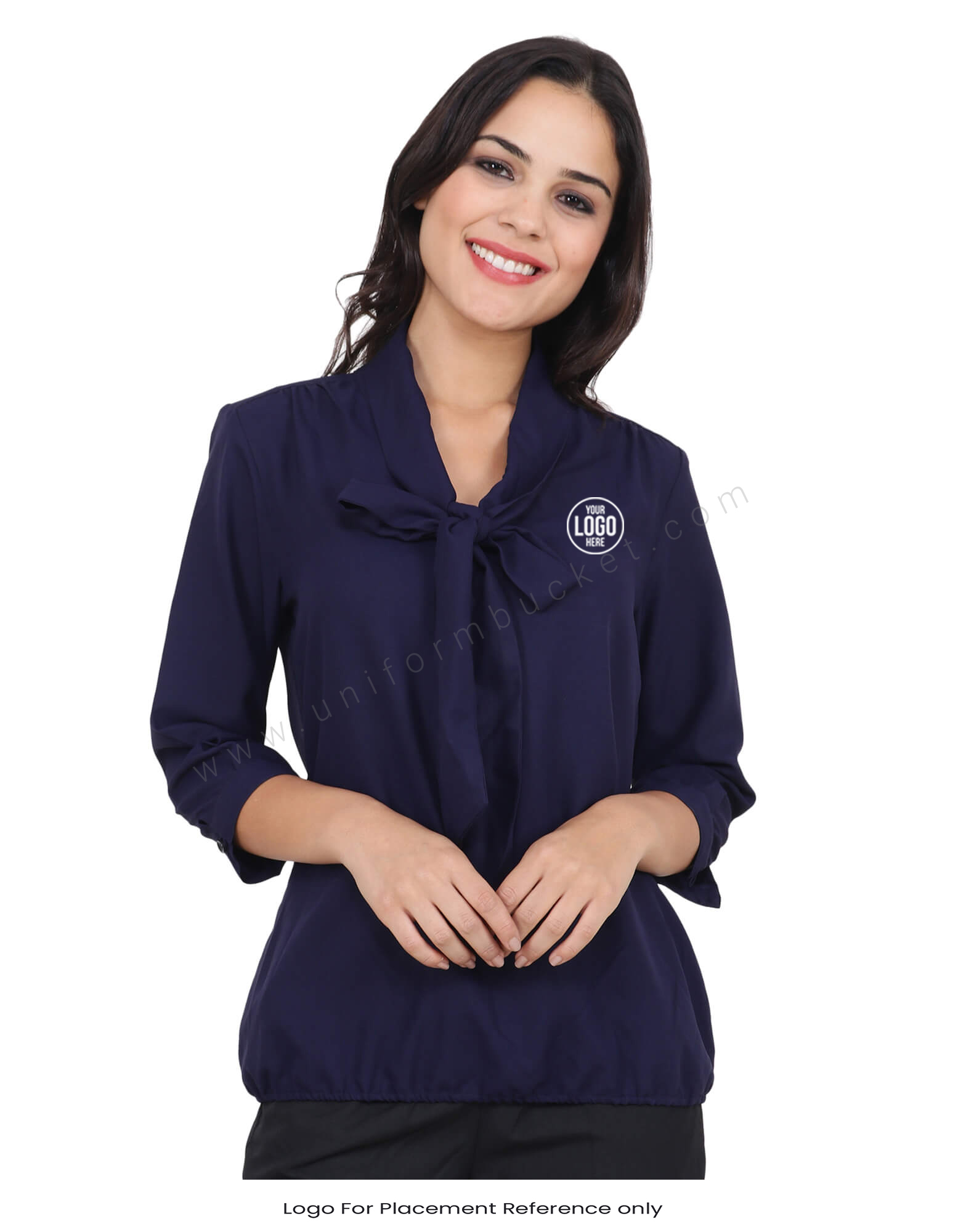 Indigo Blue Top With Neckerchief thumbnail 4