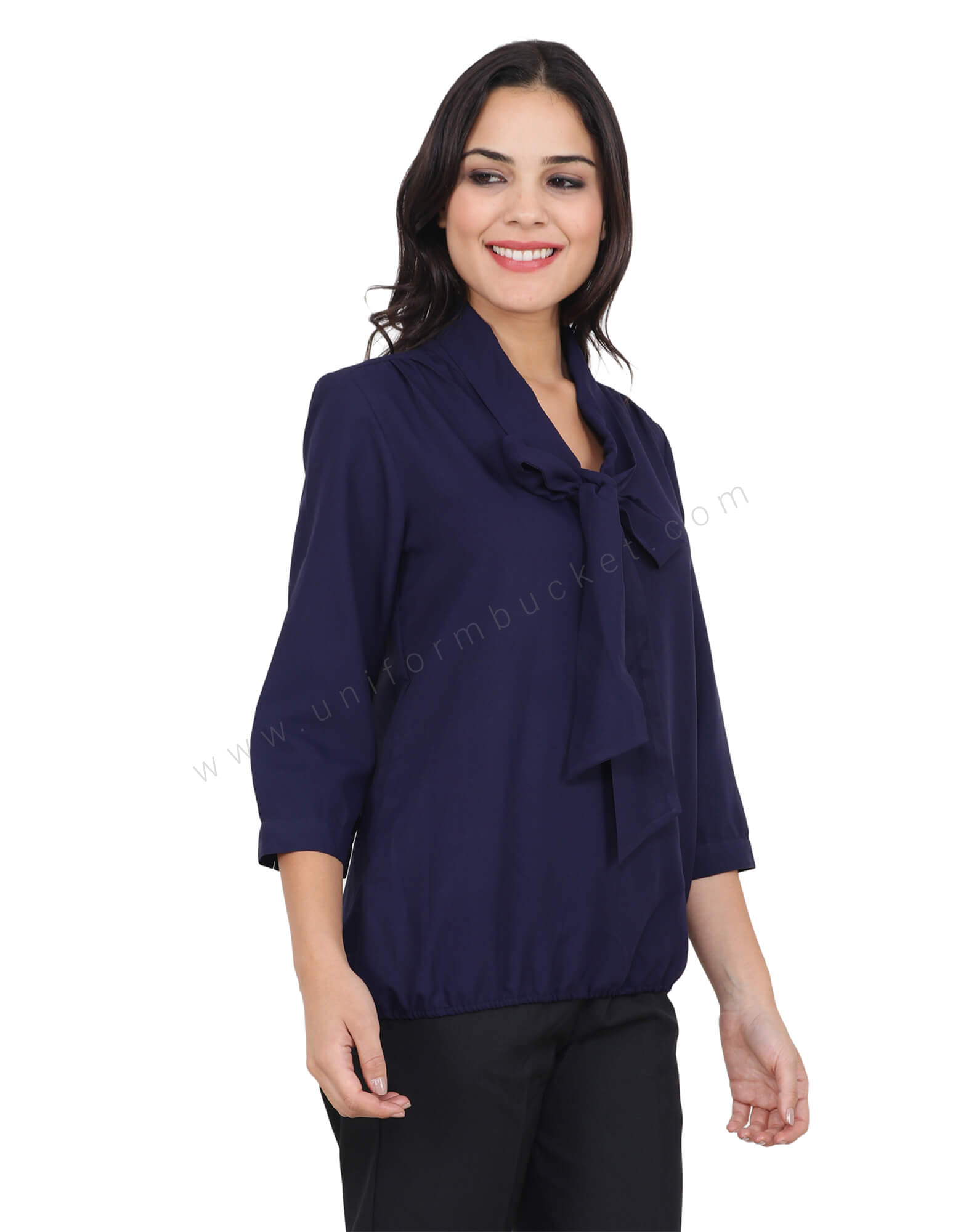 Indigo Blue Top With Neckerchief thumbnail 2