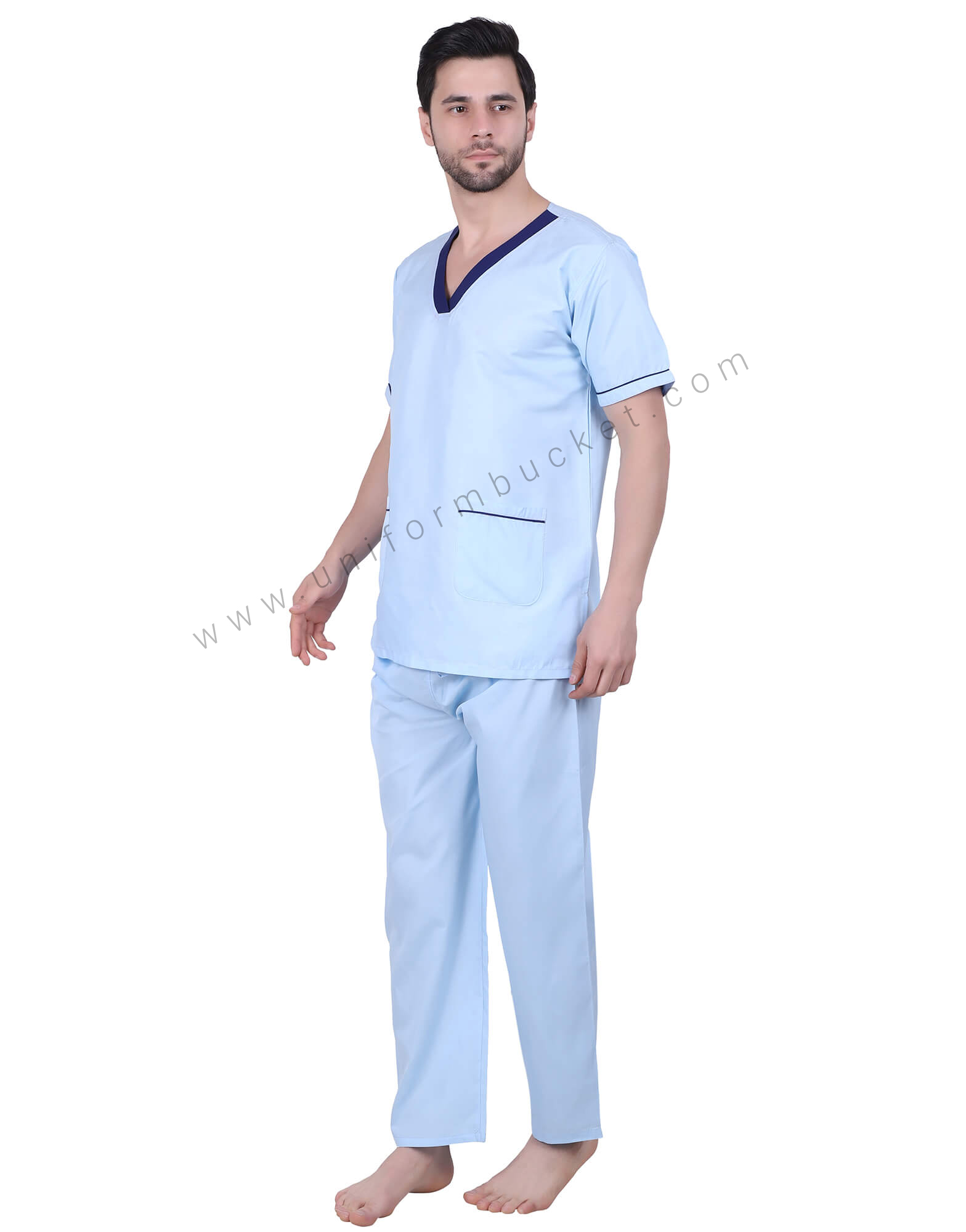 V- Neck Sky Blue Tunic view 1