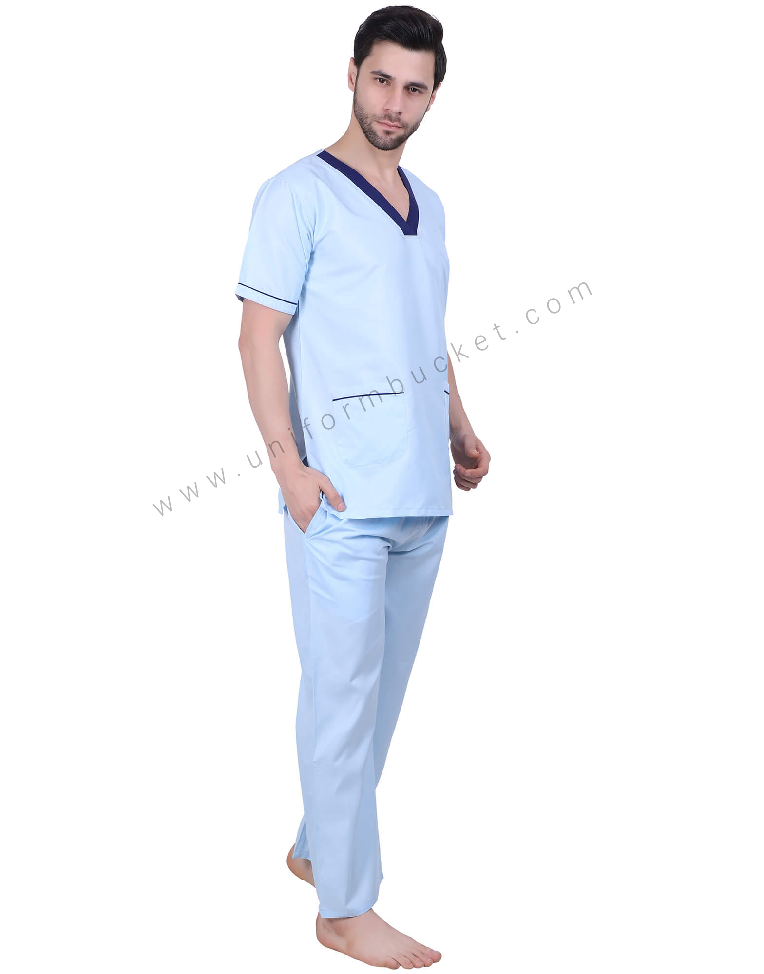 V- Neck Sky Blue Tunic thumbnail 2