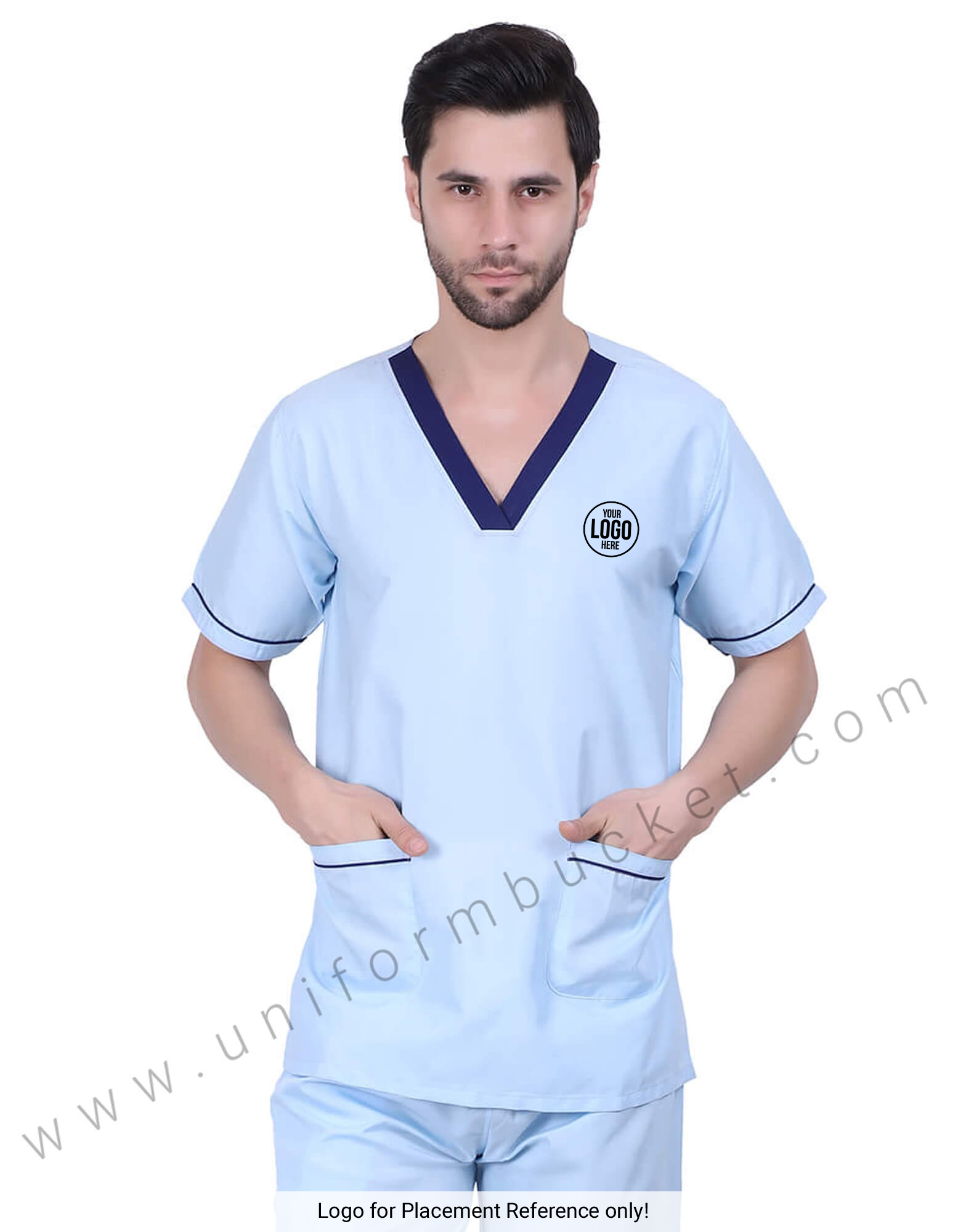 V- Neck Sky Blue Tunic thumbnail 4