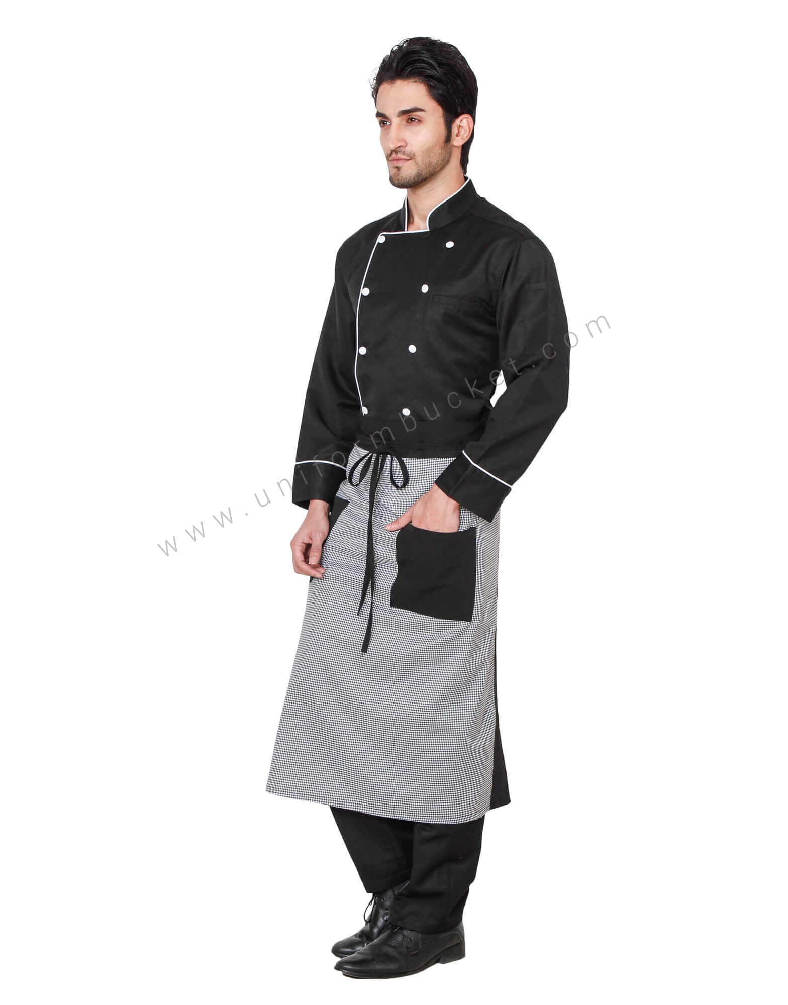 Shepherd Check White & Black Apron thumbnail 2