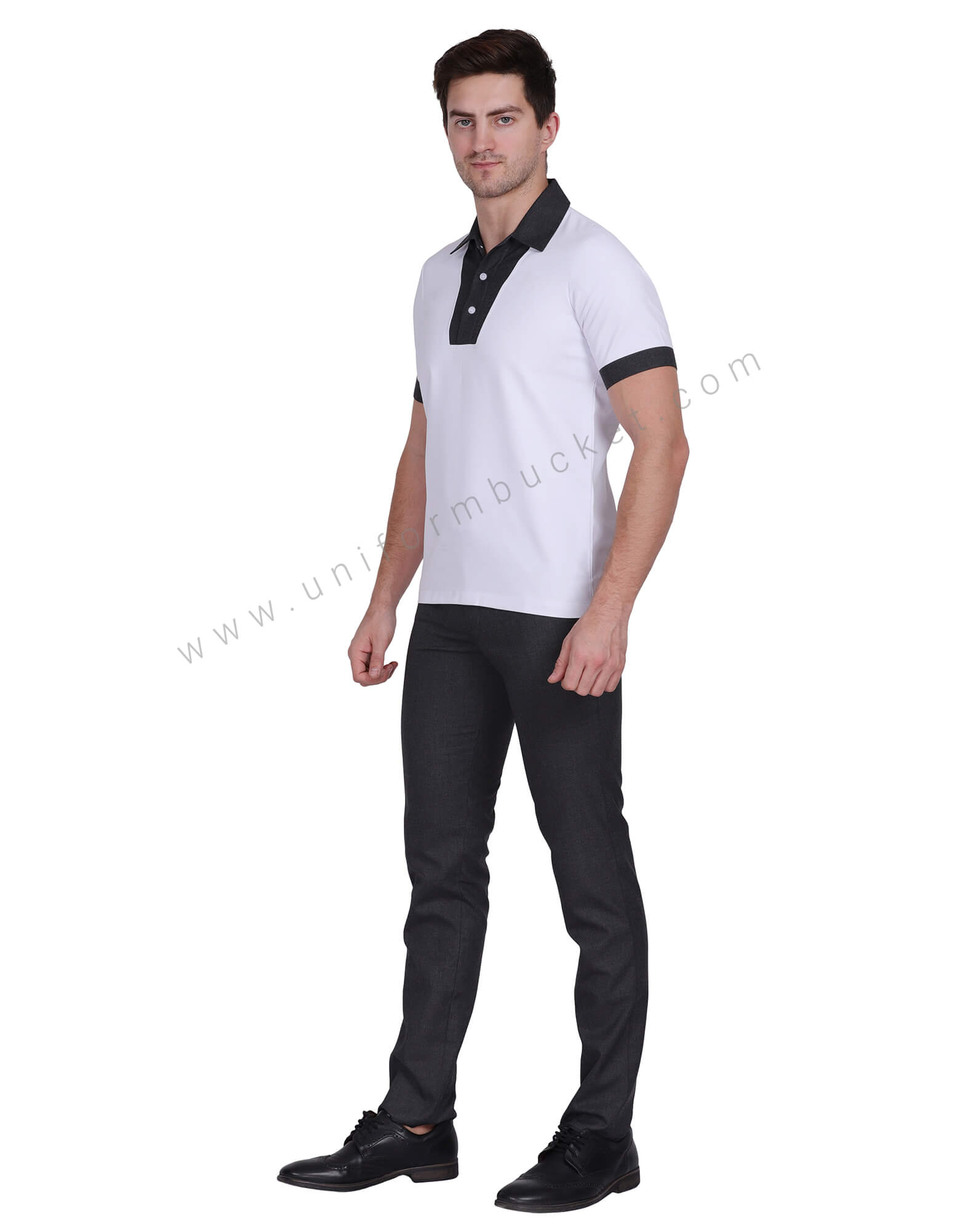 White Designer T-shirt Look Shirt For Male thumbnail 2