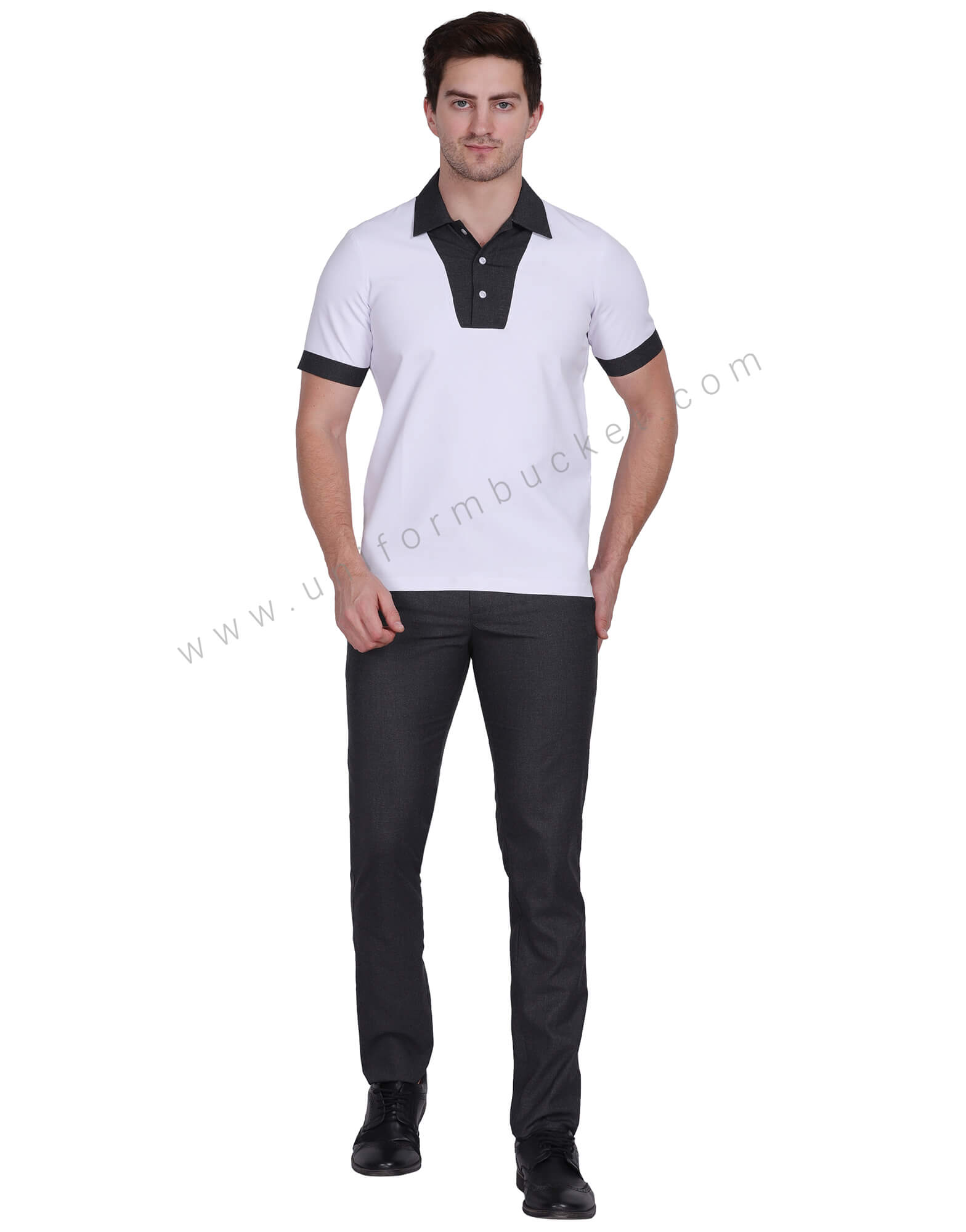 White Designer T-shirt Look Shirt For Male thumbnail 3