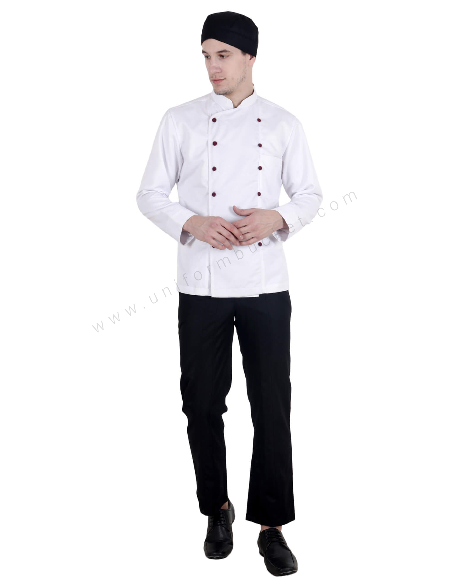 White Double Breasted Chef Coat thumbnail 3