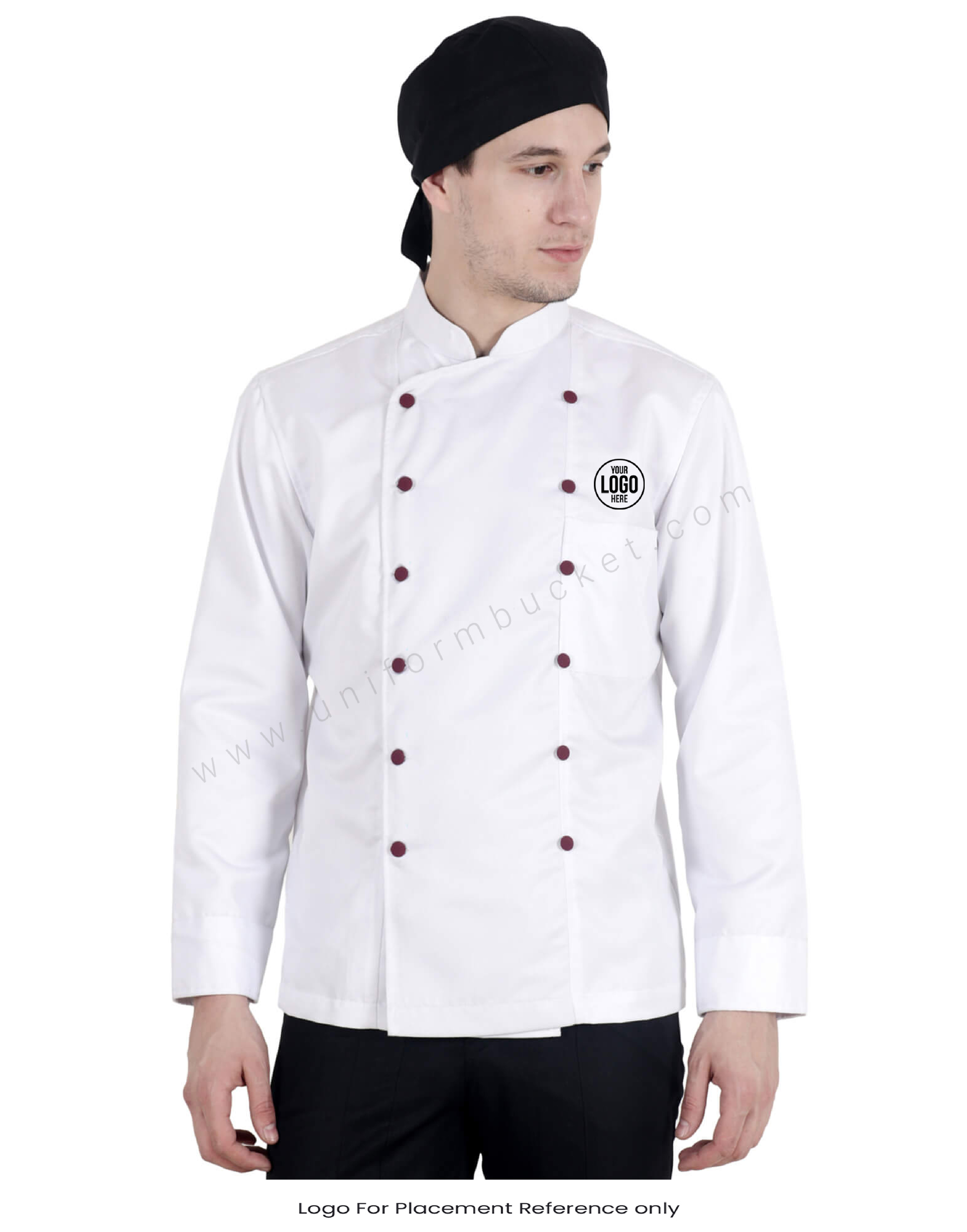 White Double Breasted Chef Coat thumbnail 4
