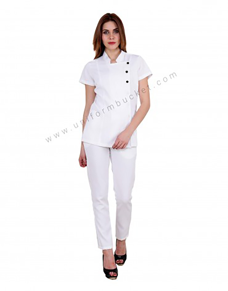 White Tunic With Side Button Opening thumbnail 2