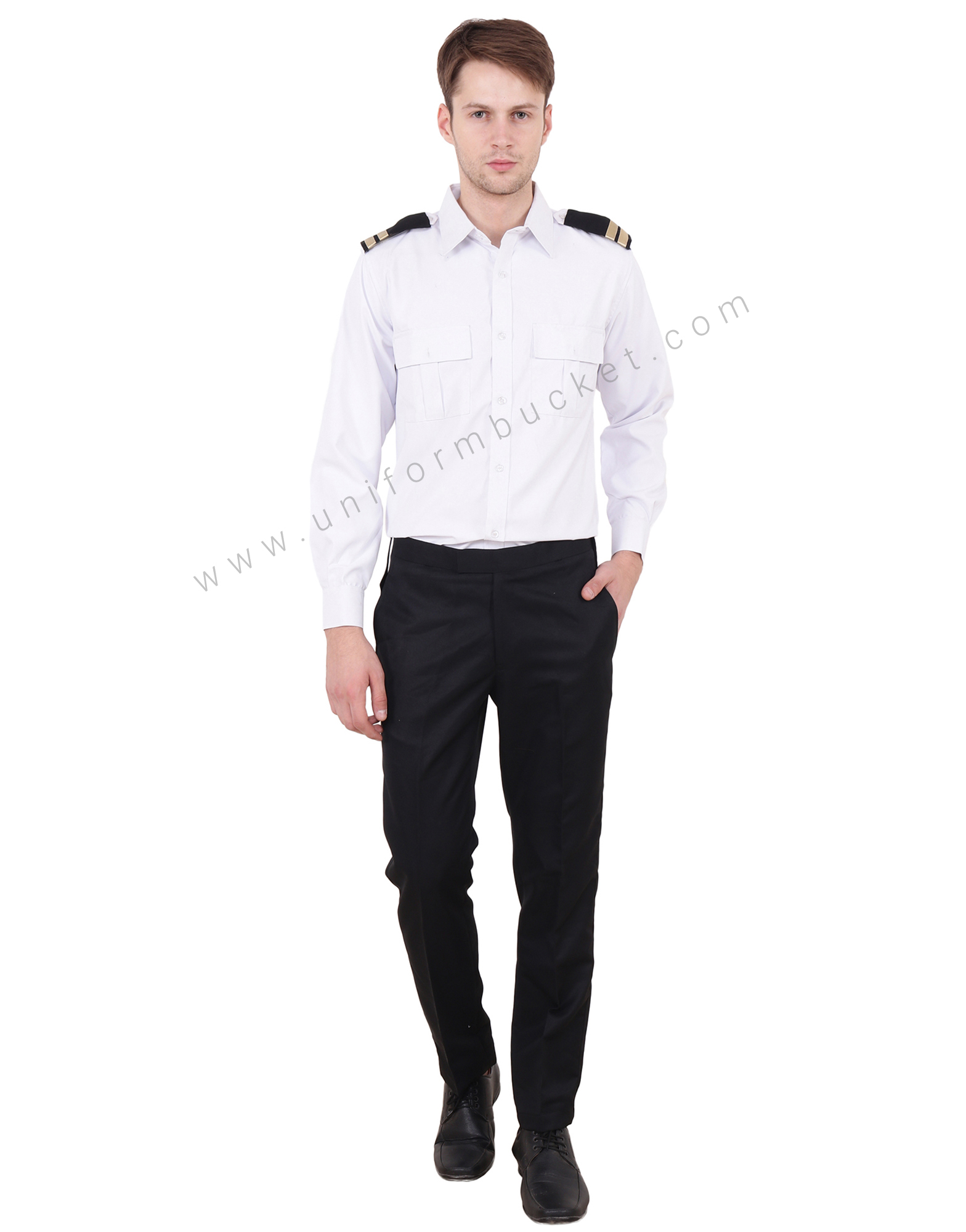 White Security Guard Shirt For Men thumbnail 3