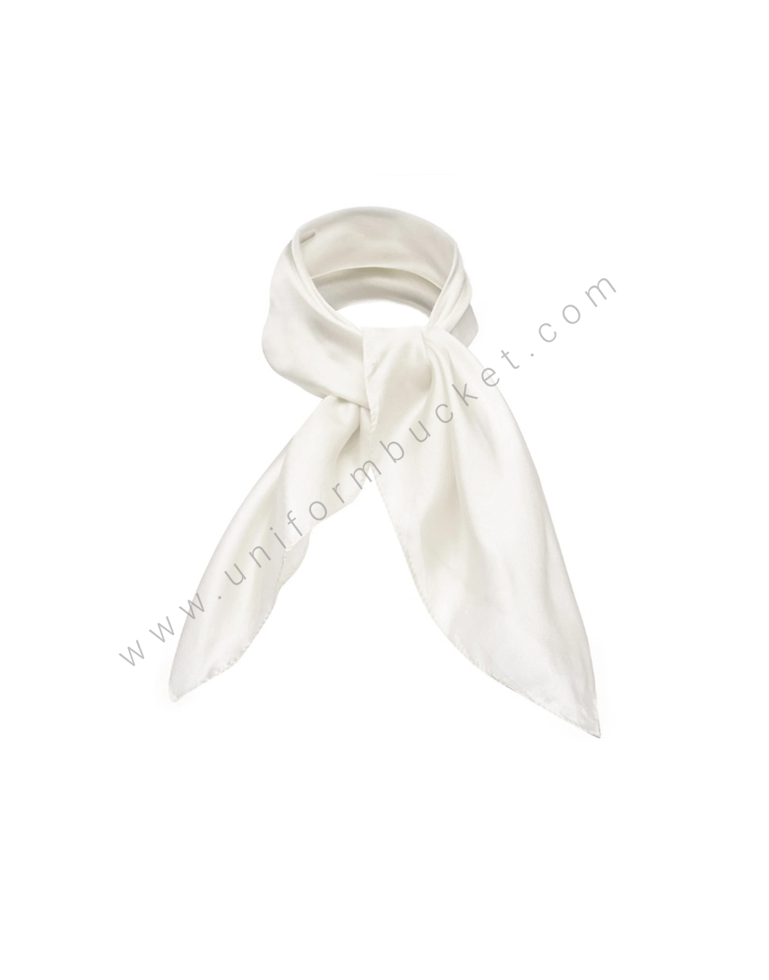 White  Square Neck Scarf view 1