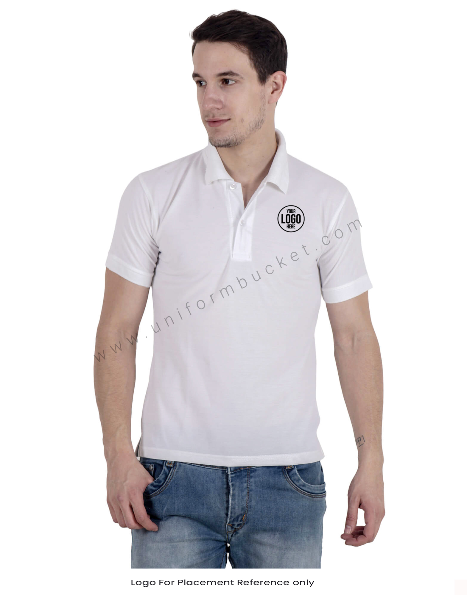 White Uniform Polo T- Shirt thumbnail 5