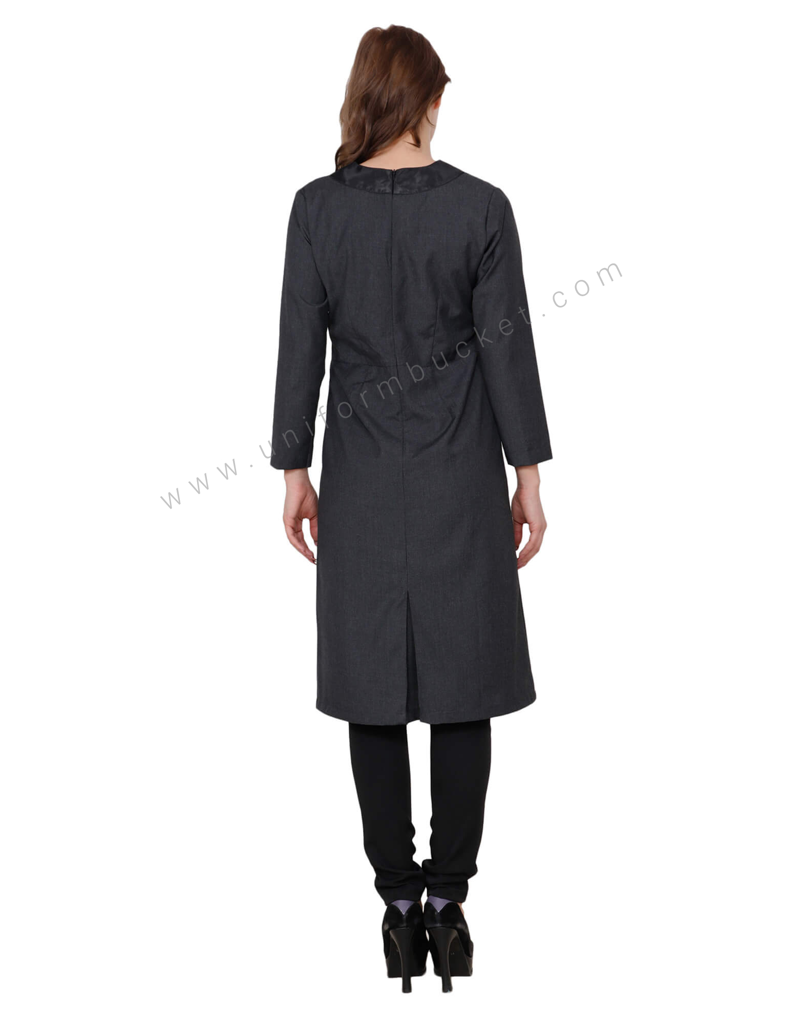 Worsted Designer Long Tunic With Front Belt thumbnail 3