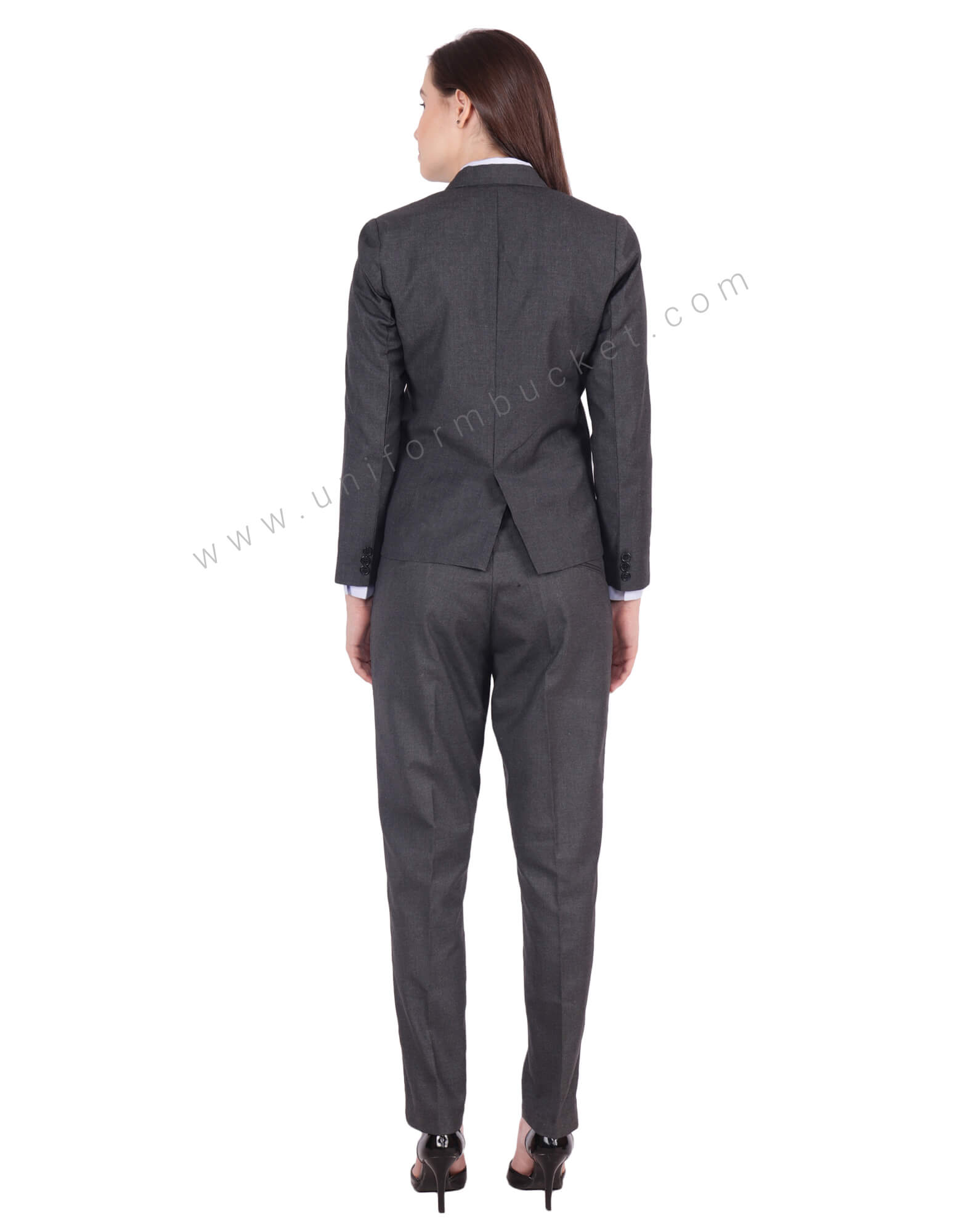 Worsted Grey Blazer With Flap Pockets thumbnail 4