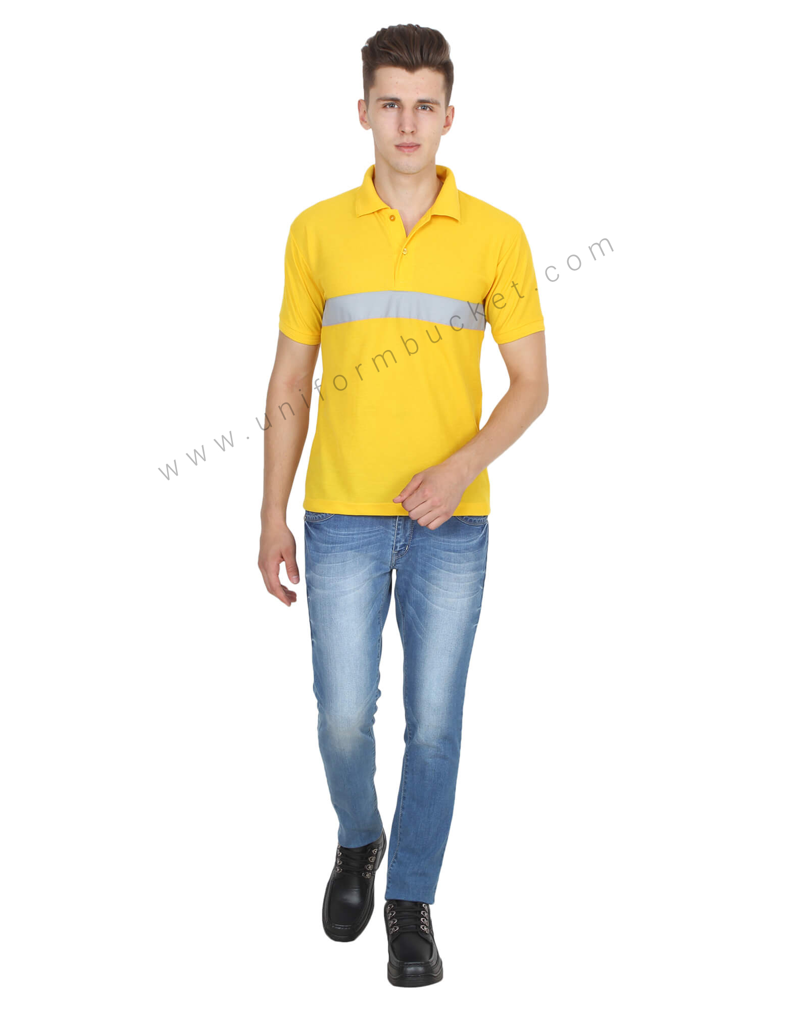 Yellow Polo Hi- Visibility T- Shirt thumbnail 3