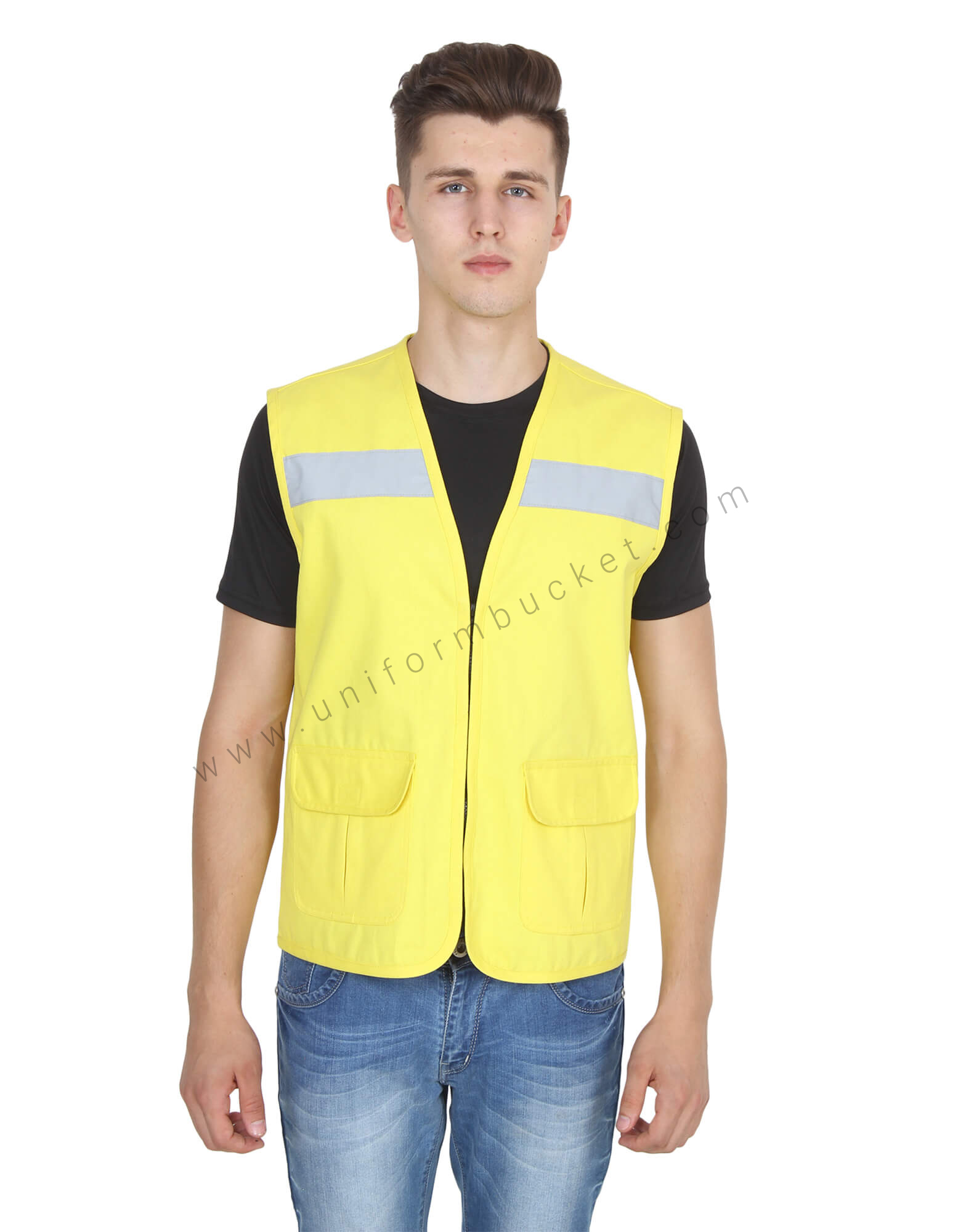 Yellow High Visibility Vest view 1