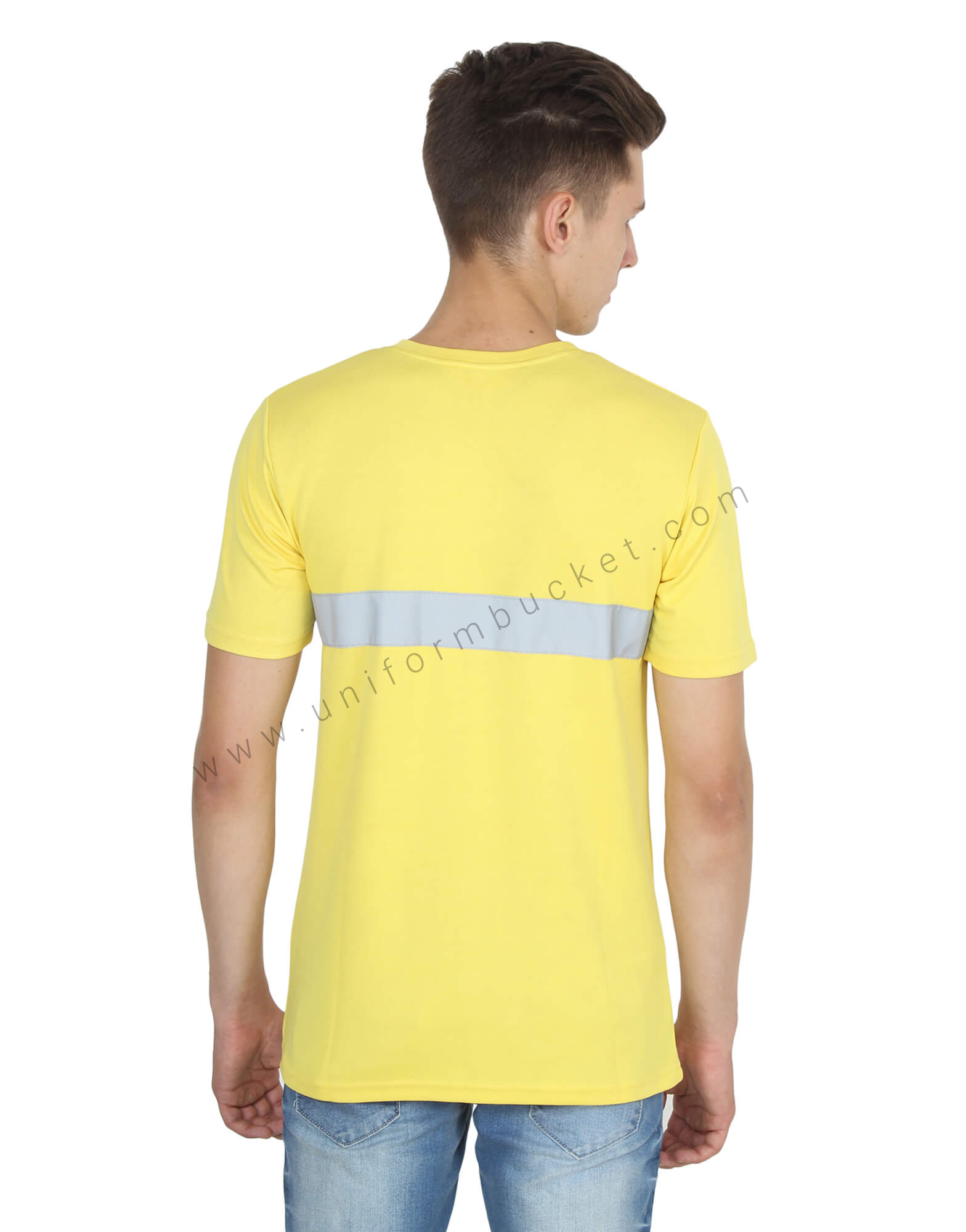 Yellow Round Neck Hi- Visibility T- Shirt thumbnail 2