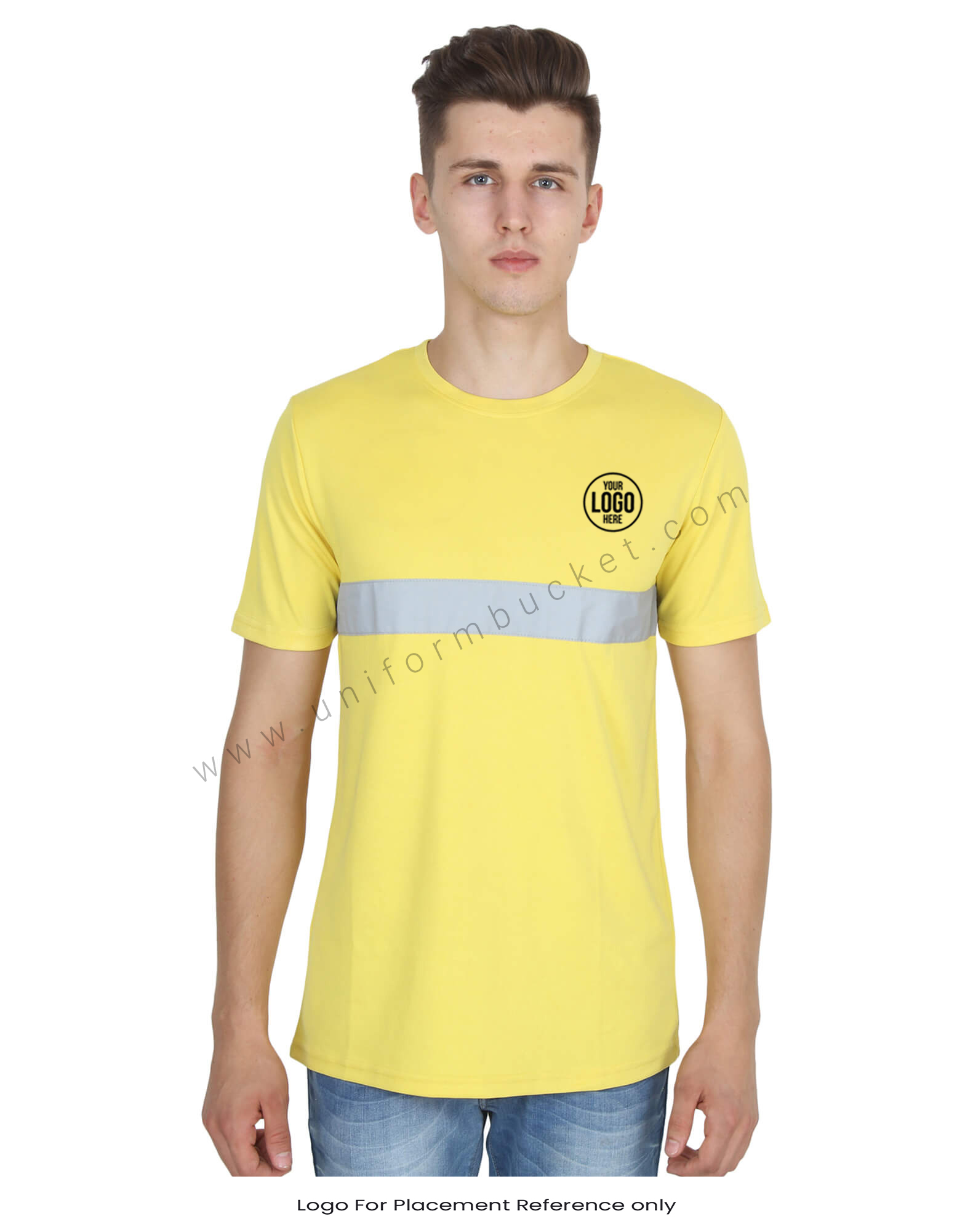 Yellow Round Neck Hi- Visibility T- Shirt thumbnail 4