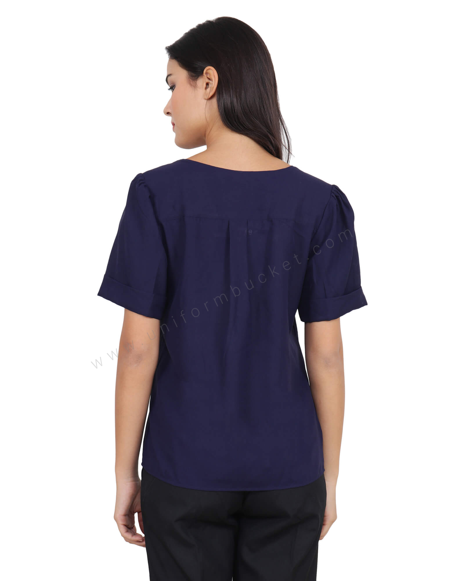 Indigo Square Neck Zip Top thumbnail 2